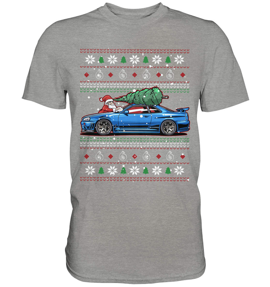 Santa´s Schlitten - Skyline R34 - Premium Shirt - MotoMerch.de