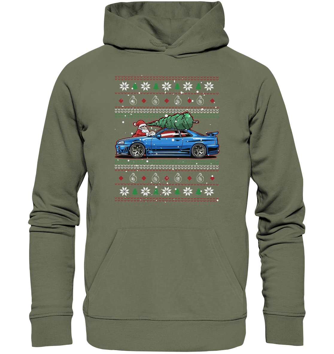 Santa´s Schlitten - Skyline R34 - Premium Unisex Hoodie - MotoMerch.de