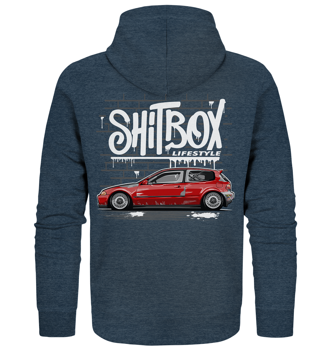 Shitbox Civic EG - Organic Zipper - MotoMerch.de