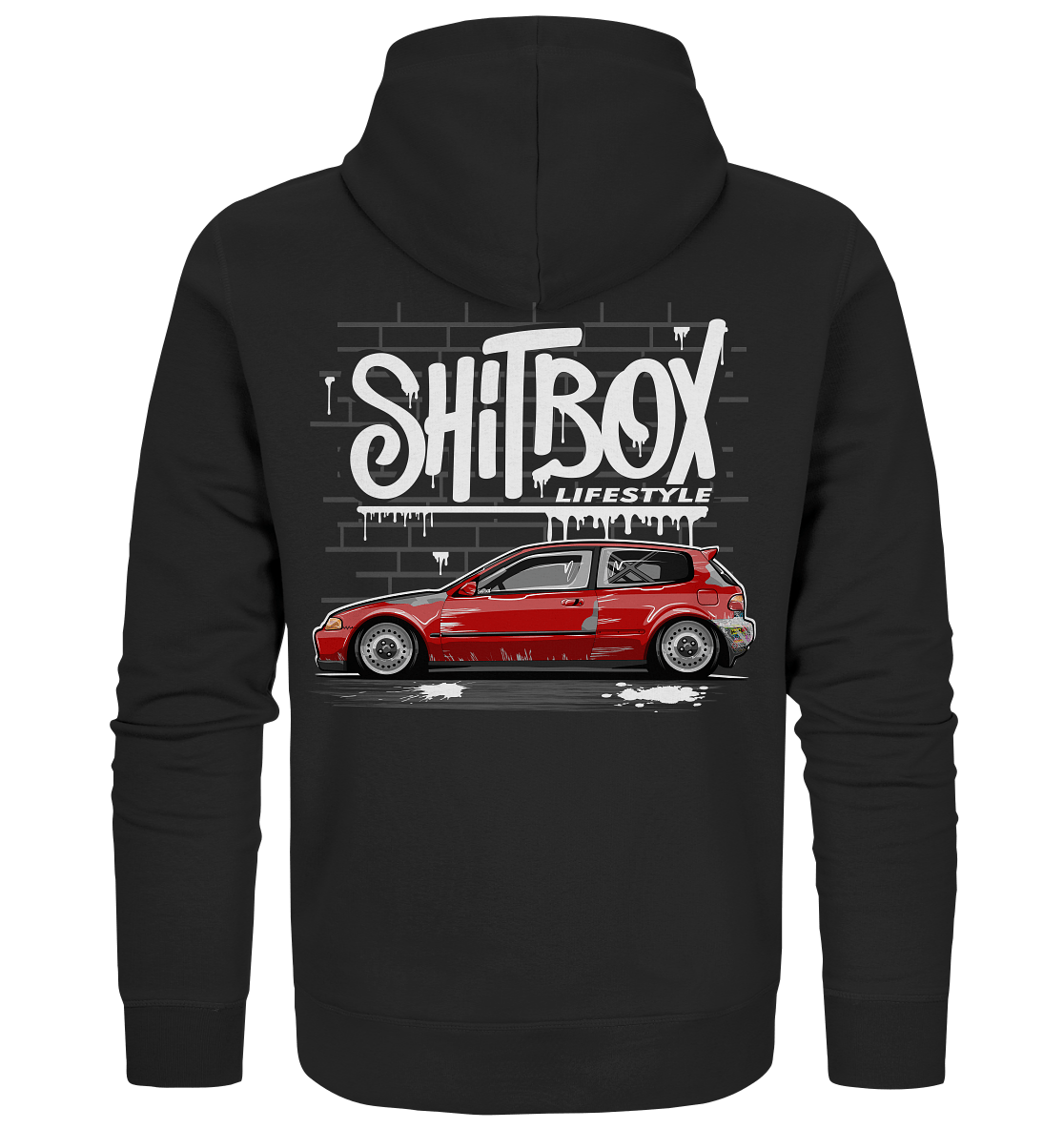 Shitbox Civic EG - Organic Zipper - MotoMerch.de
