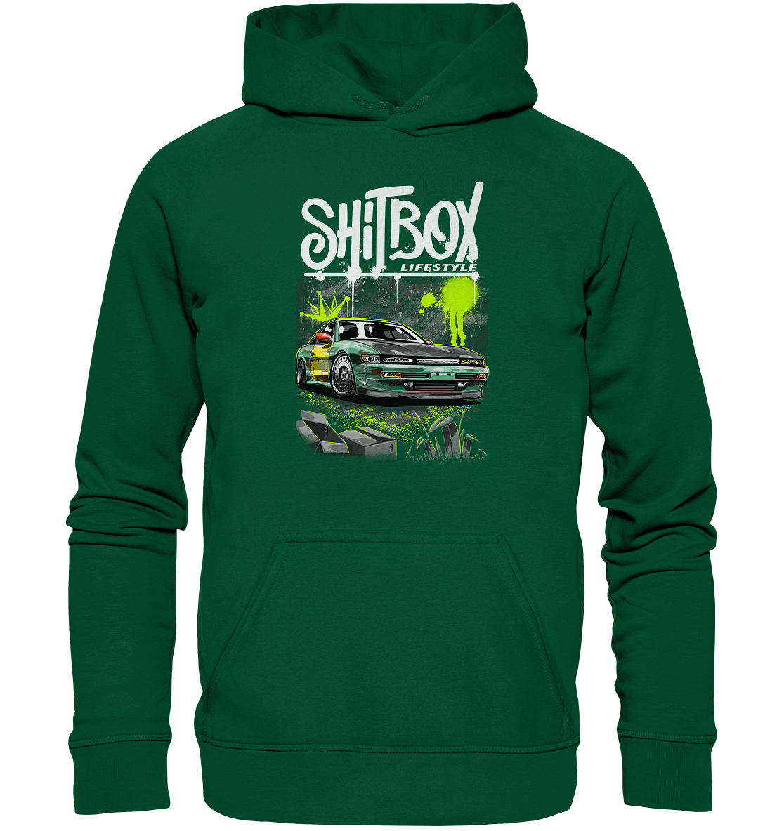 Shitbox Nissan Silvia PS13 - Basic Unisex Hoodie - MotoMerch.de