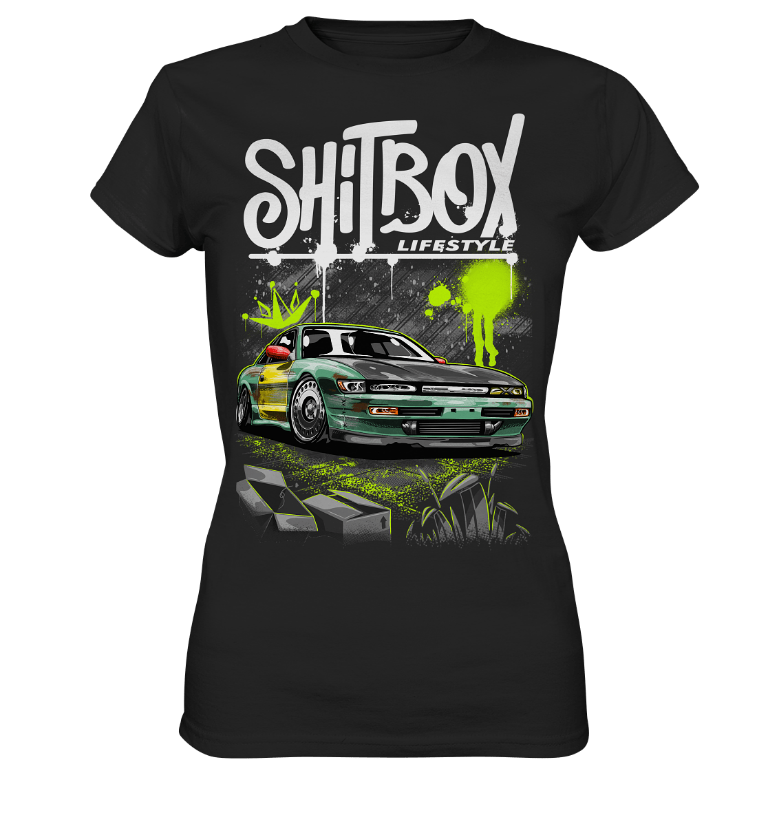 Shitbox Nissan Silvia PS13 - Ladies Premium Shirt - MotoMerch.de