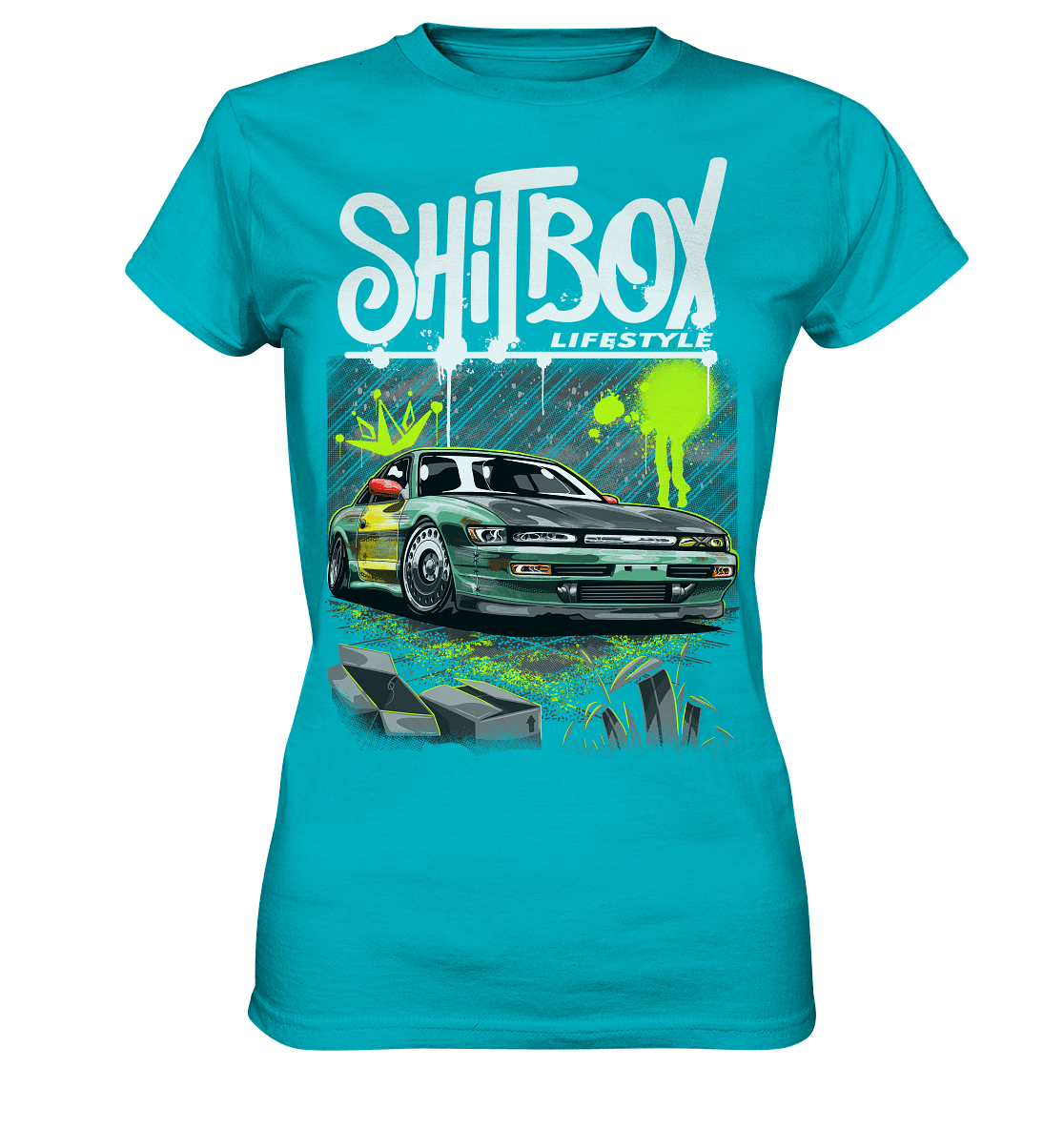 Shitbox Nissan Silvia PS13 - Ladies Premium Shirt - MotoMerch.de