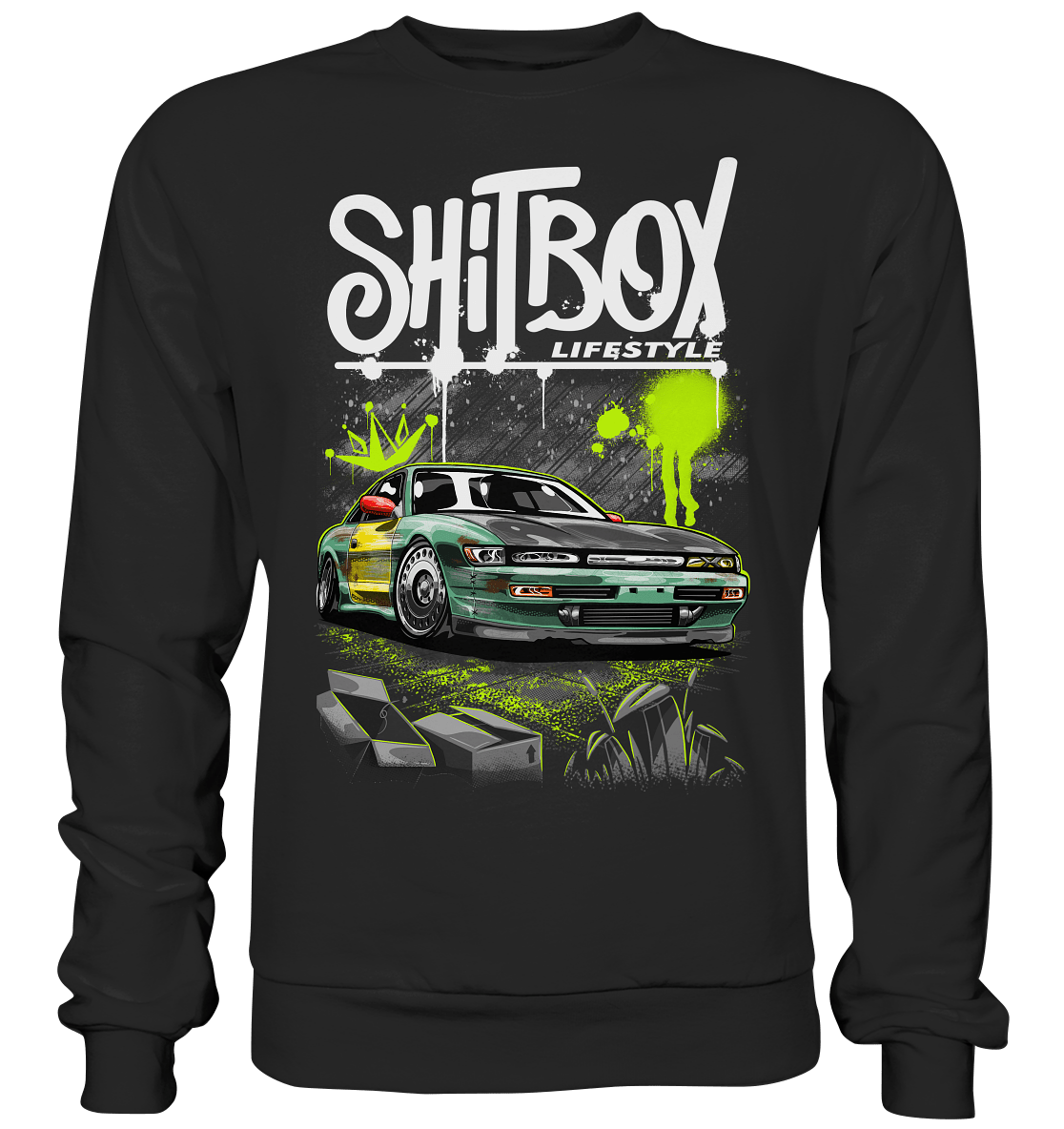 Shitbox Nissan Silvia PS13 - Premium Sweatshirt - MotoMerch.de