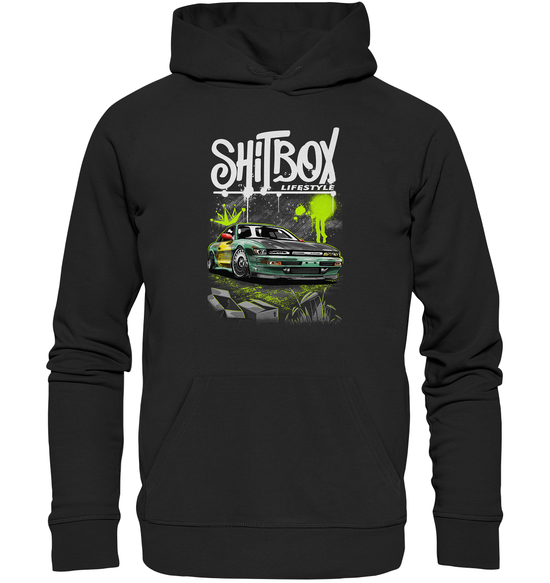 Shitbox Nissan Silvia PS13 - Premium Unisex Hoodie - MotoMerch.de