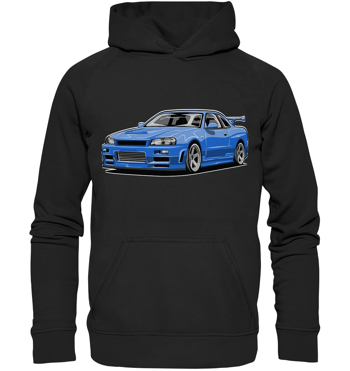 Skyline R34 GT-R - Basic Unisex Hoodie XL - MotoMerch.de