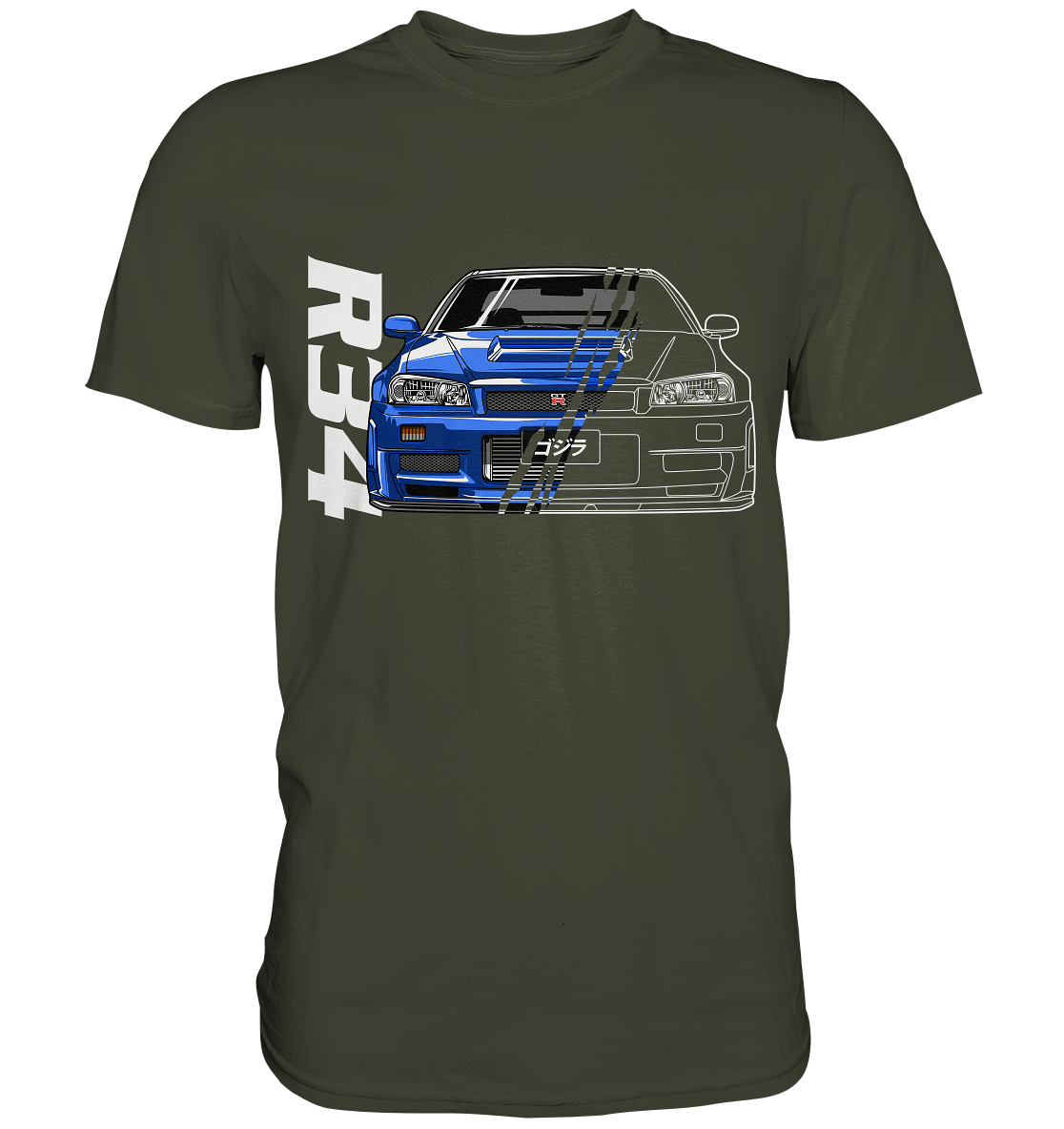 Skyline R34 GT-R Half-Cut - Premium Shirt - MotoMerch.de