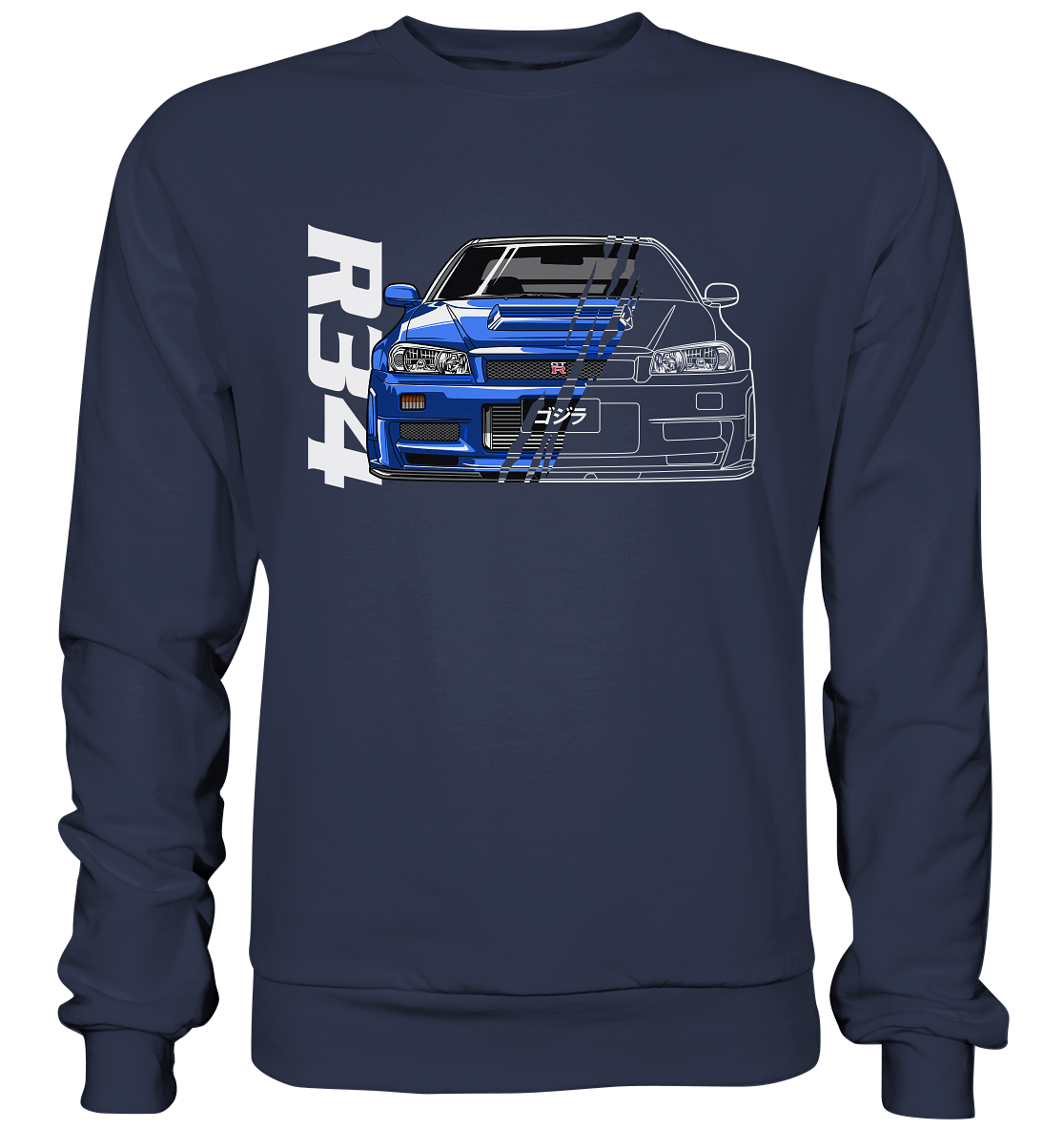 Skyline R34 GT-R Half-Cut - Premium Sweatshirt - MotoMerch.de