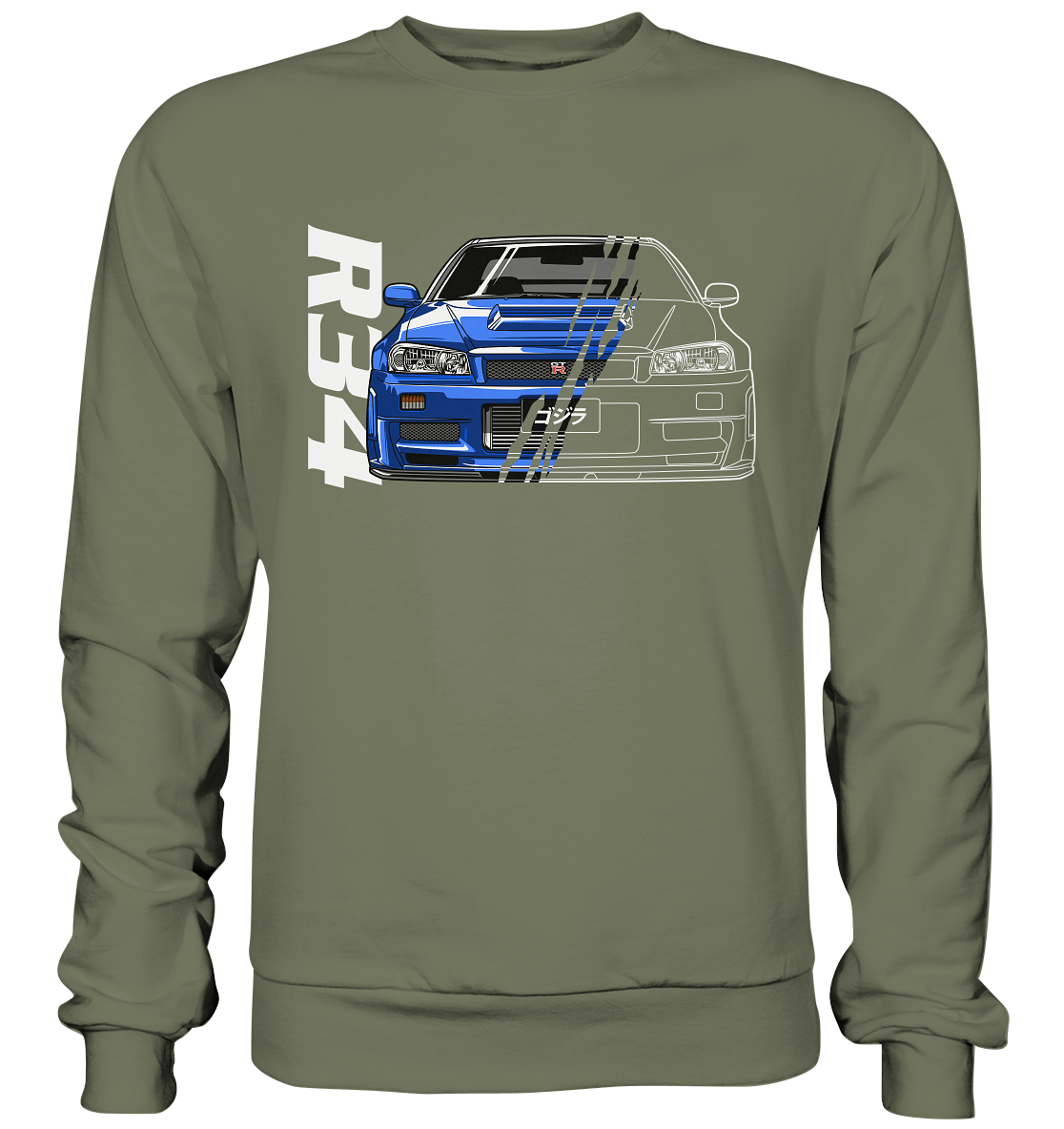 Skyline R34 GT-R Half-Cut - Premium Sweatshirt - MotoMerch.de