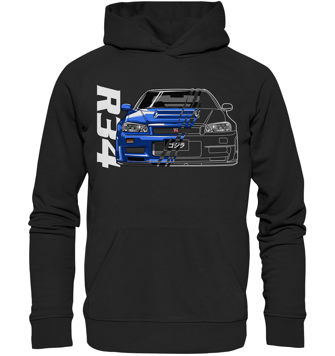 Skyline R34 GT-R Half-Cut - Premium Unisex Hoodie - MotoMerch.de
