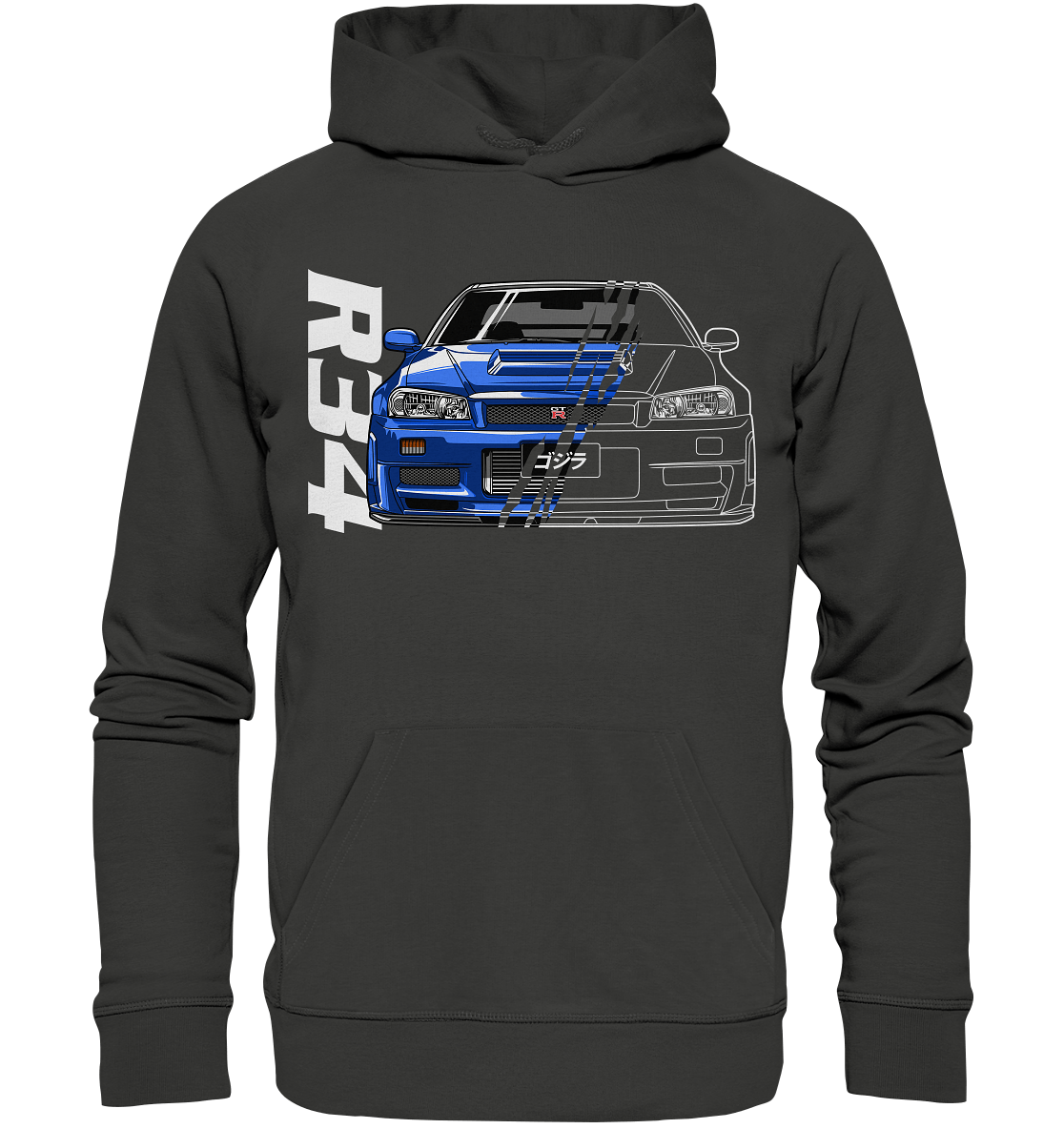 Skyline R34 GT-R Half-Cut - Premium Unisex Hoodie - MotoMerch.de