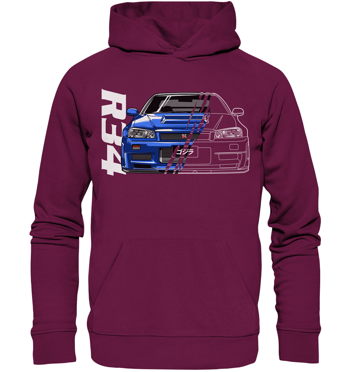 Skyline R34 GT-R Half-Cut - Premium Unisex Hoodie - MotoMerch.de