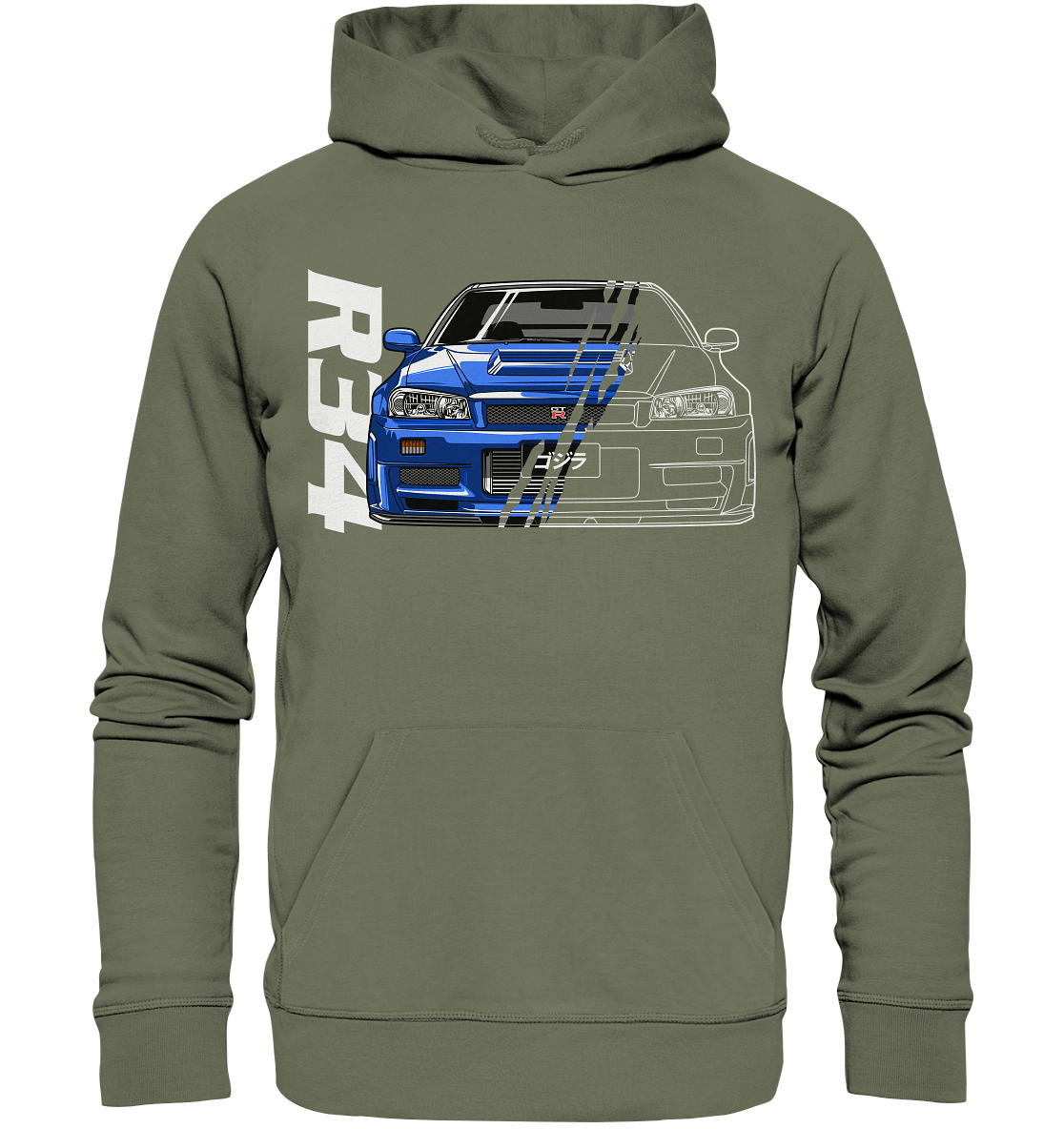Skyline R34 GT-R Half-Cut - Premium Unisex Hoodie - MotoMerch.de