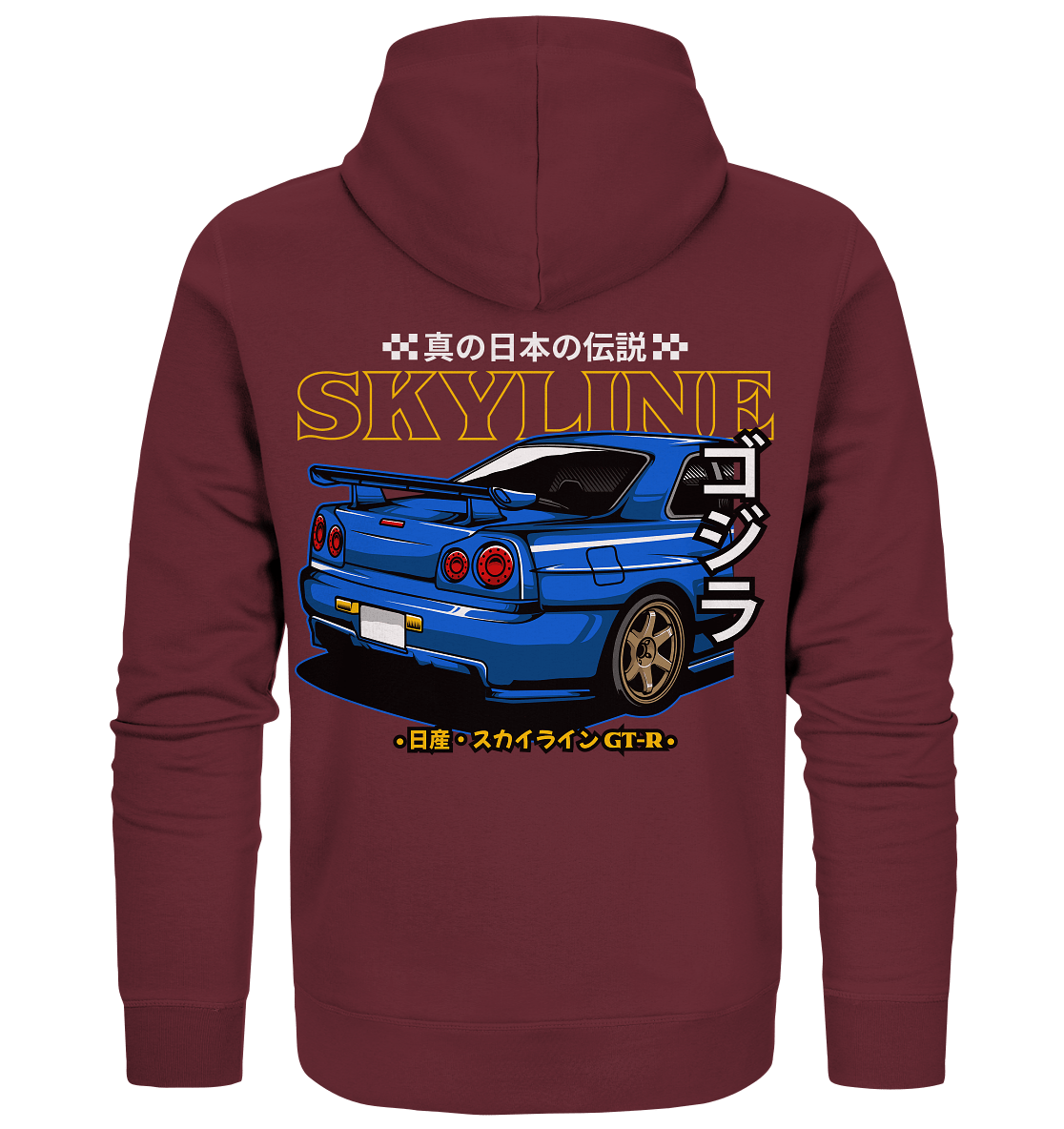 Skyline R34 Heck - Organic Zipper - MotoMerch.de