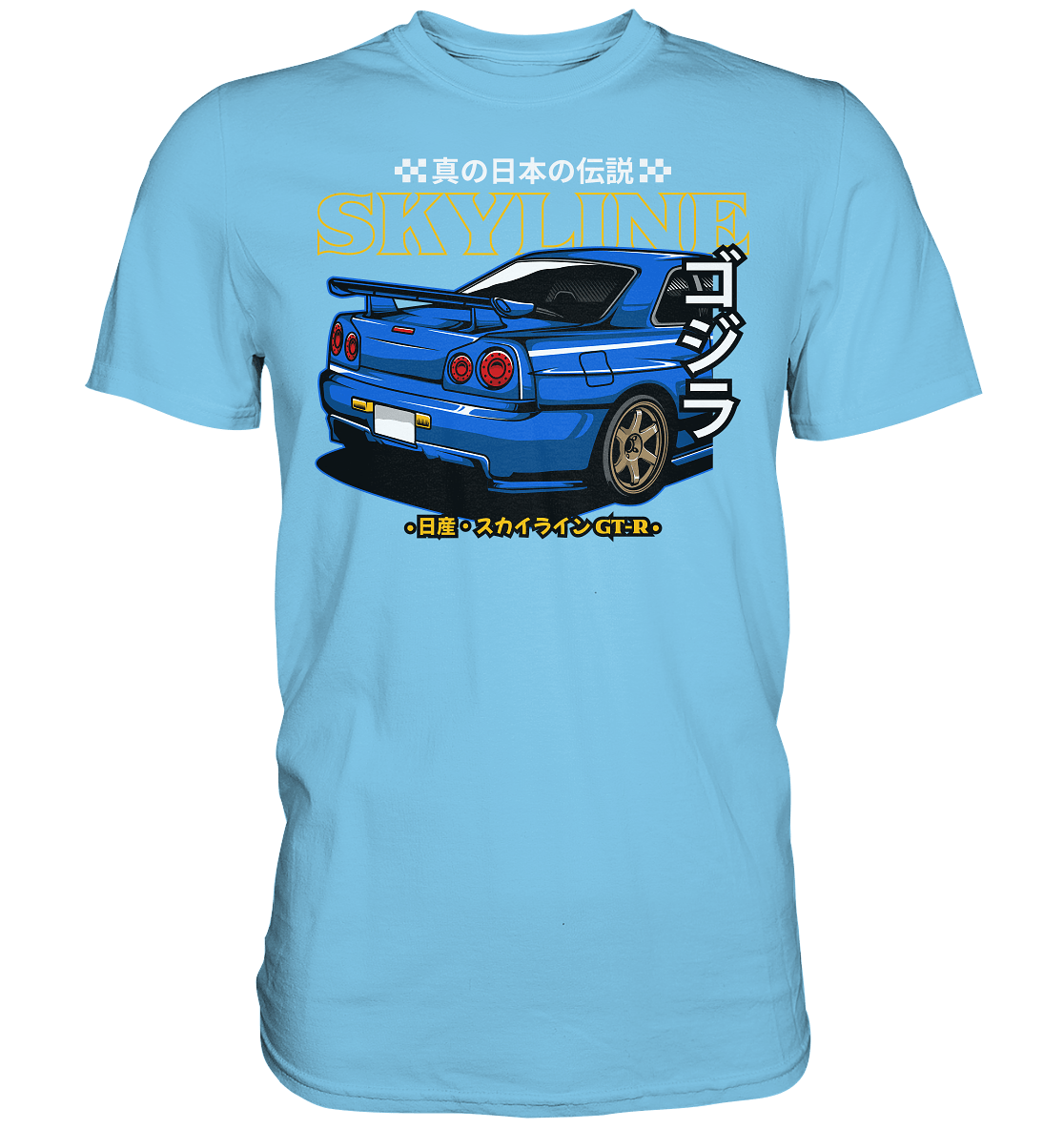 Skyline R34 Heck - Premium Shirt - MotoMerch.de