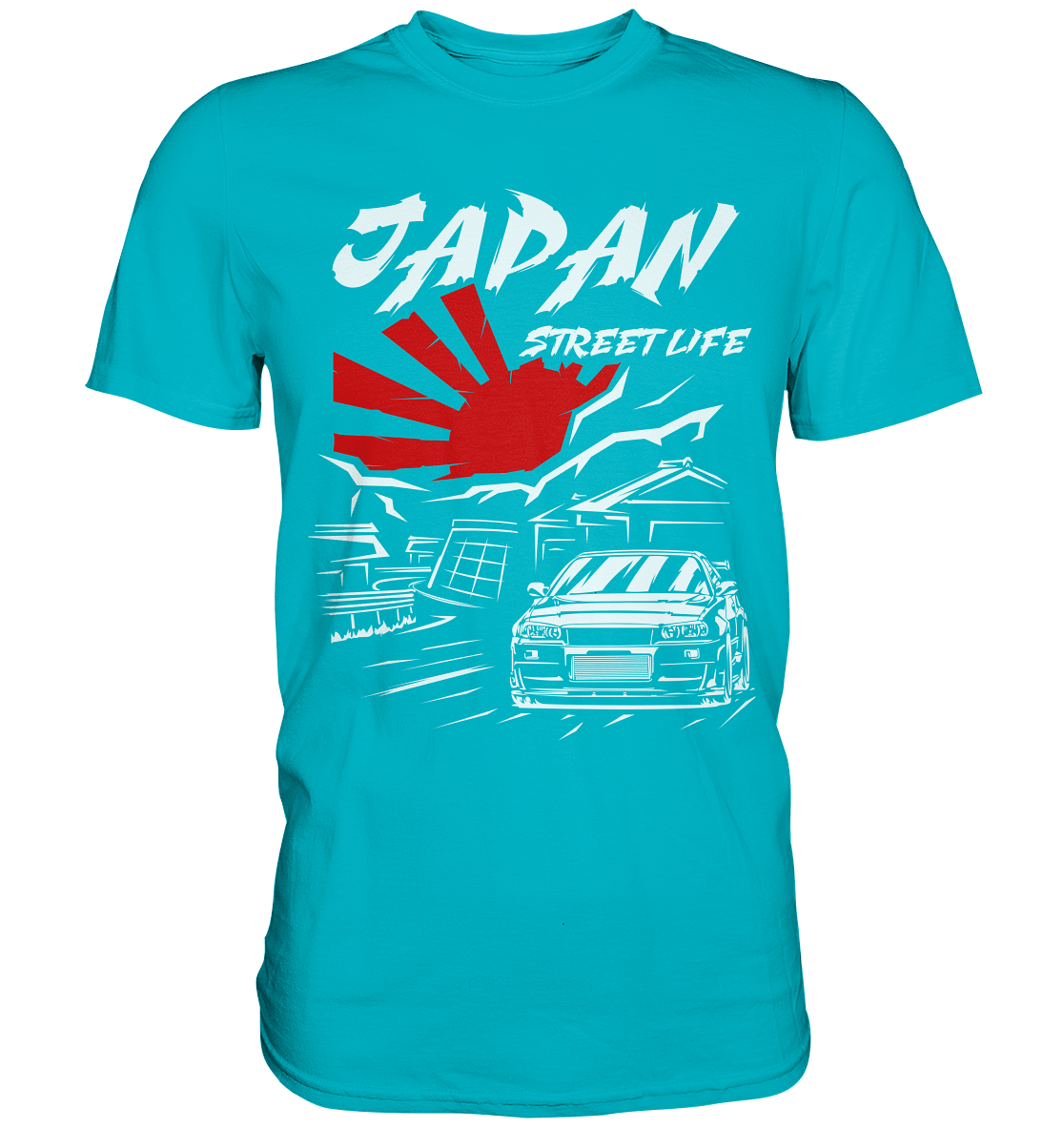 Skyline R34 - Japan Street Life - Premium Shirt - MotoMerch.de