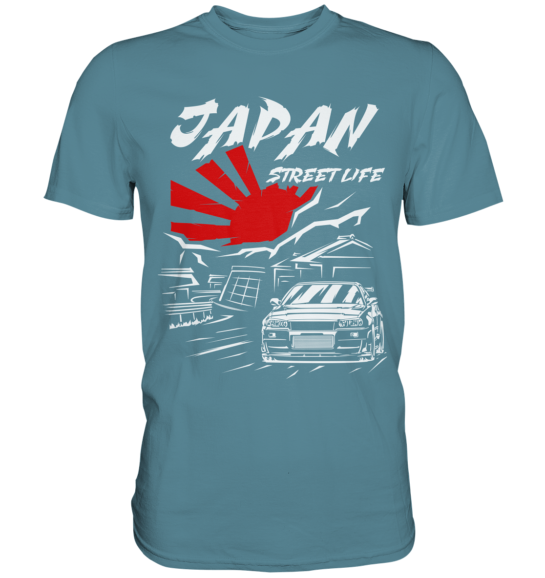 Skyline R34 - Japan Street Life - Premium Shirt - MotoMerch.de