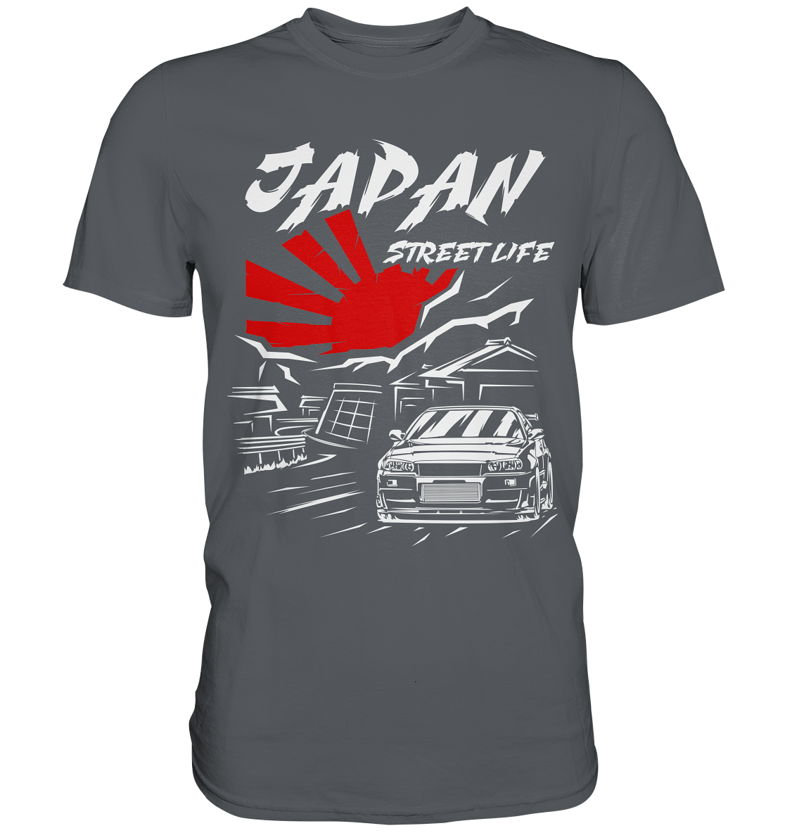 Skyline R34 - Japan Street Life - Premium Shirt - MotoMerch.de