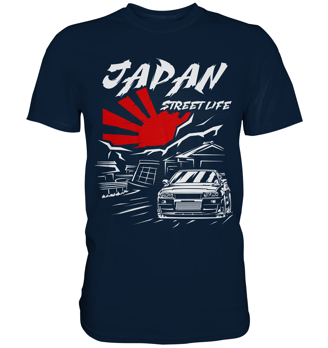 Skyline R34 - Japan Street Life - Premium Shirt - MotoMerch.de