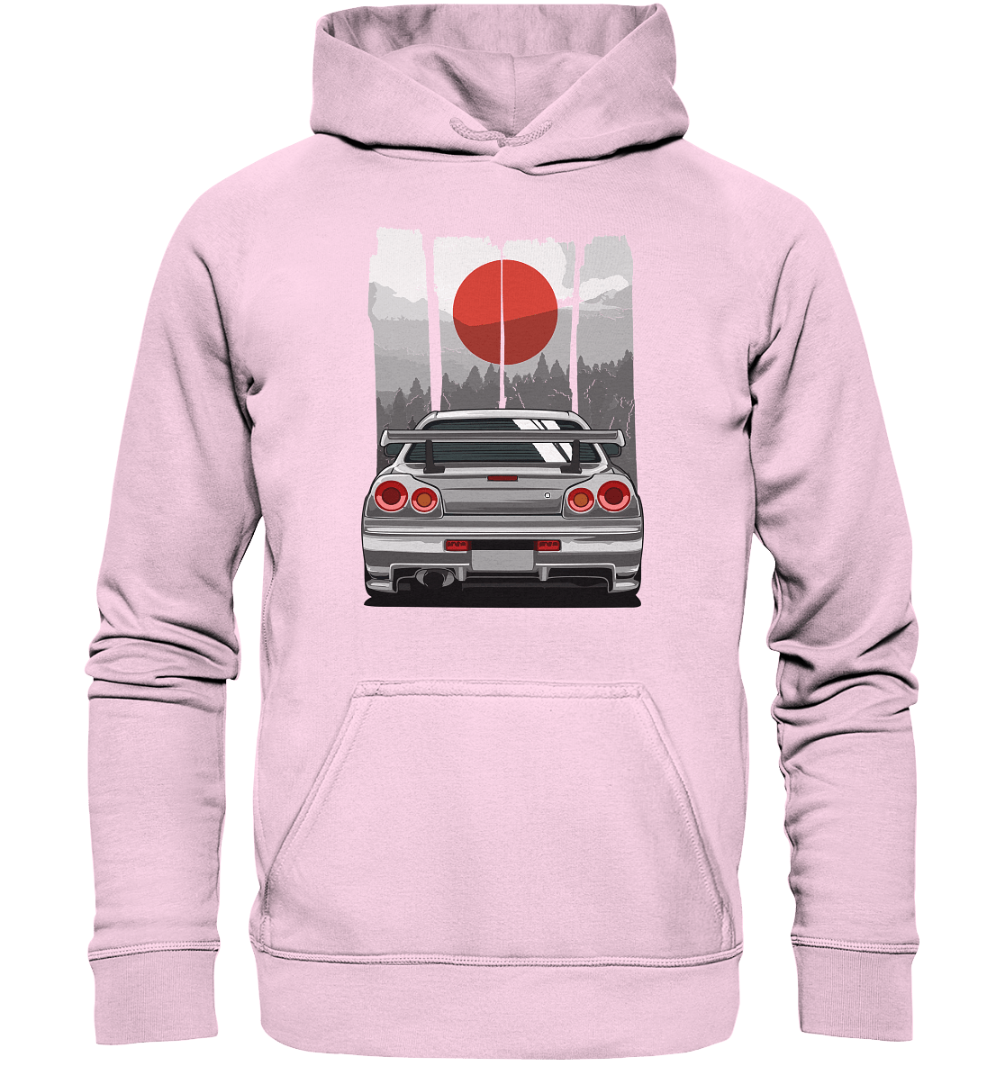 Skyline R34 JDM Sun - Basic Unisex Hoodie - MotoMerch.de