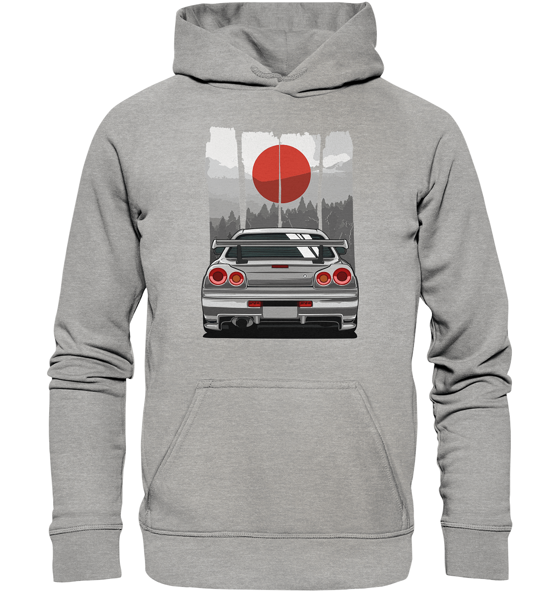 Skyline R34 JDM Sun - Basic Unisex Hoodie - MotoMerch.de