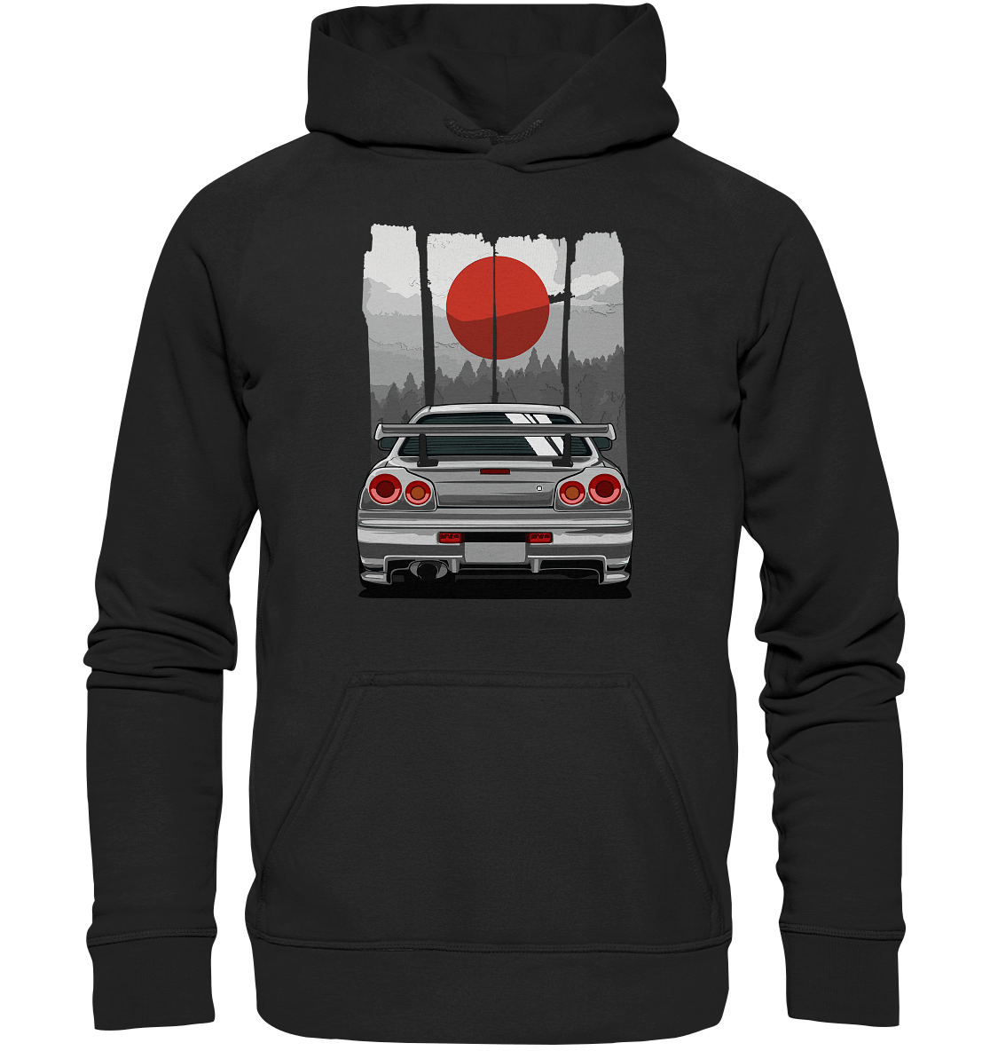 Skyline R34 JDM Sun - Basic Unisex Hoodie - MotoMerch.de