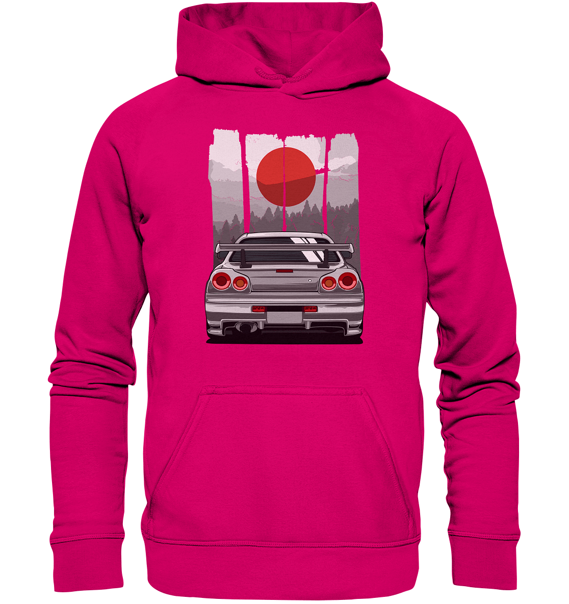 Skyline R34 JDM Sun - Basic Unisex Hoodie - MotoMerch.de