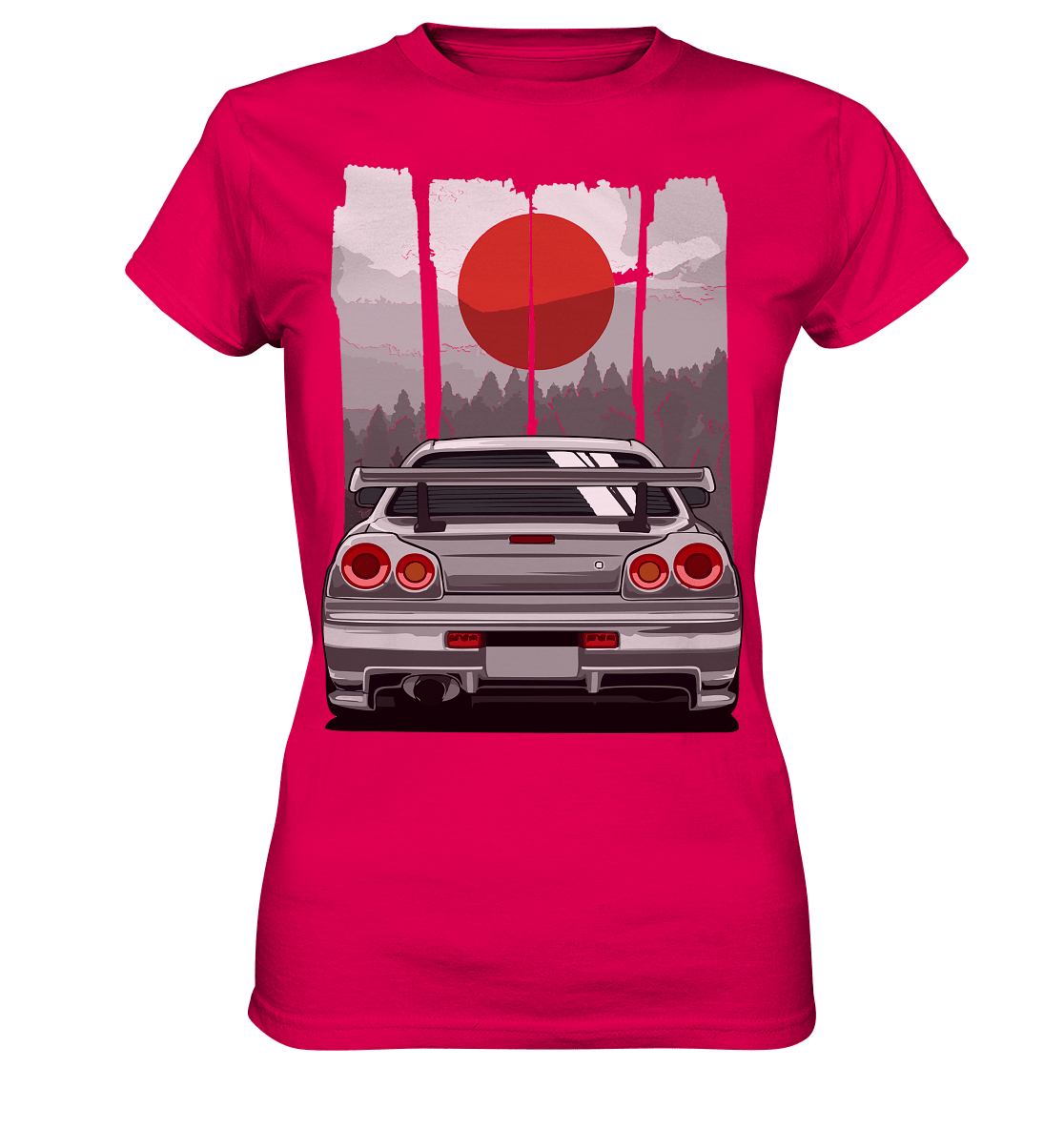 Skyline R34 JDM Sun - Ladies Premium Shirt - MotoMerch.de