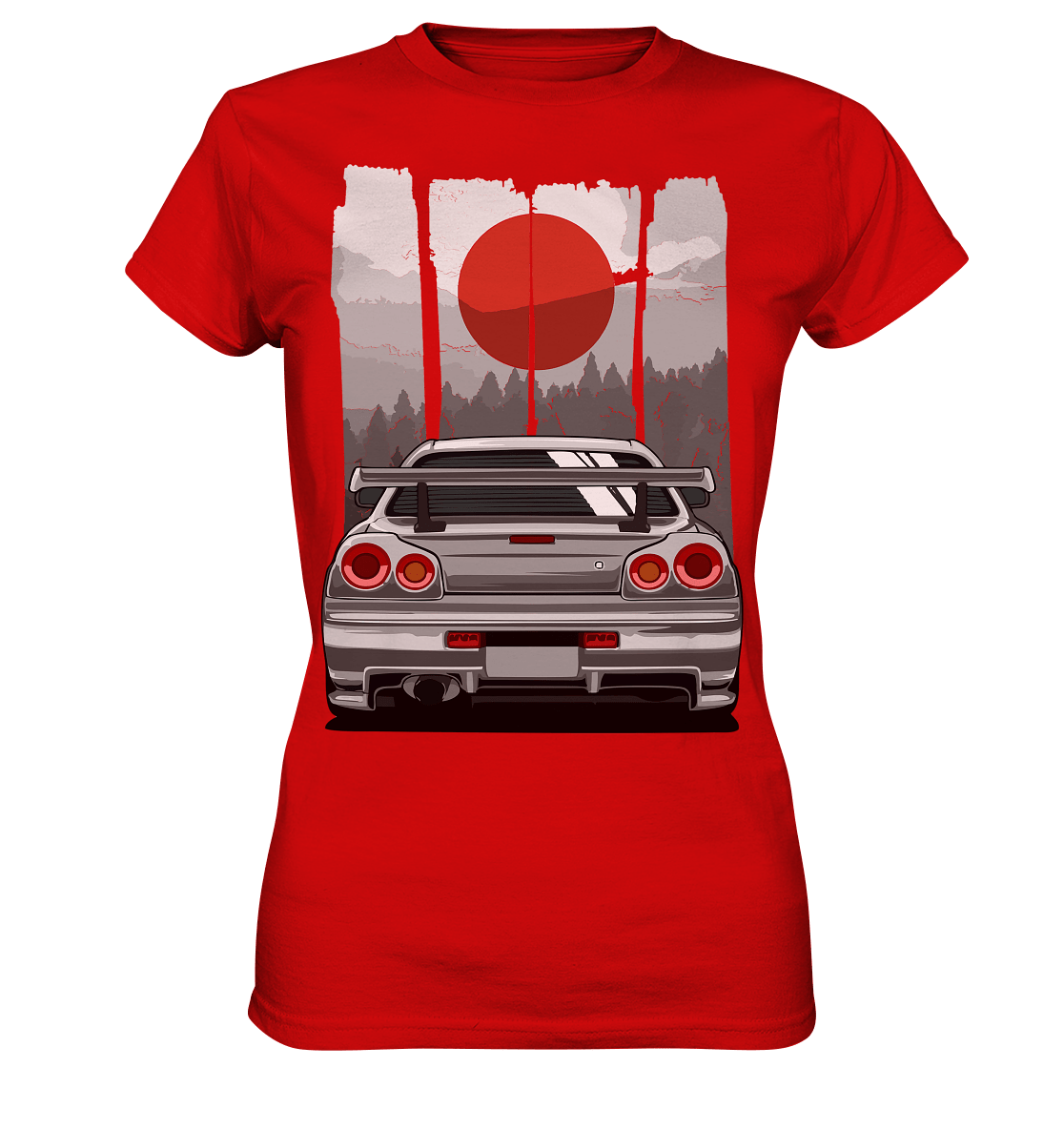 Skyline R34 JDM Sun - Ladies Premium Shirt - MotoMerch.de