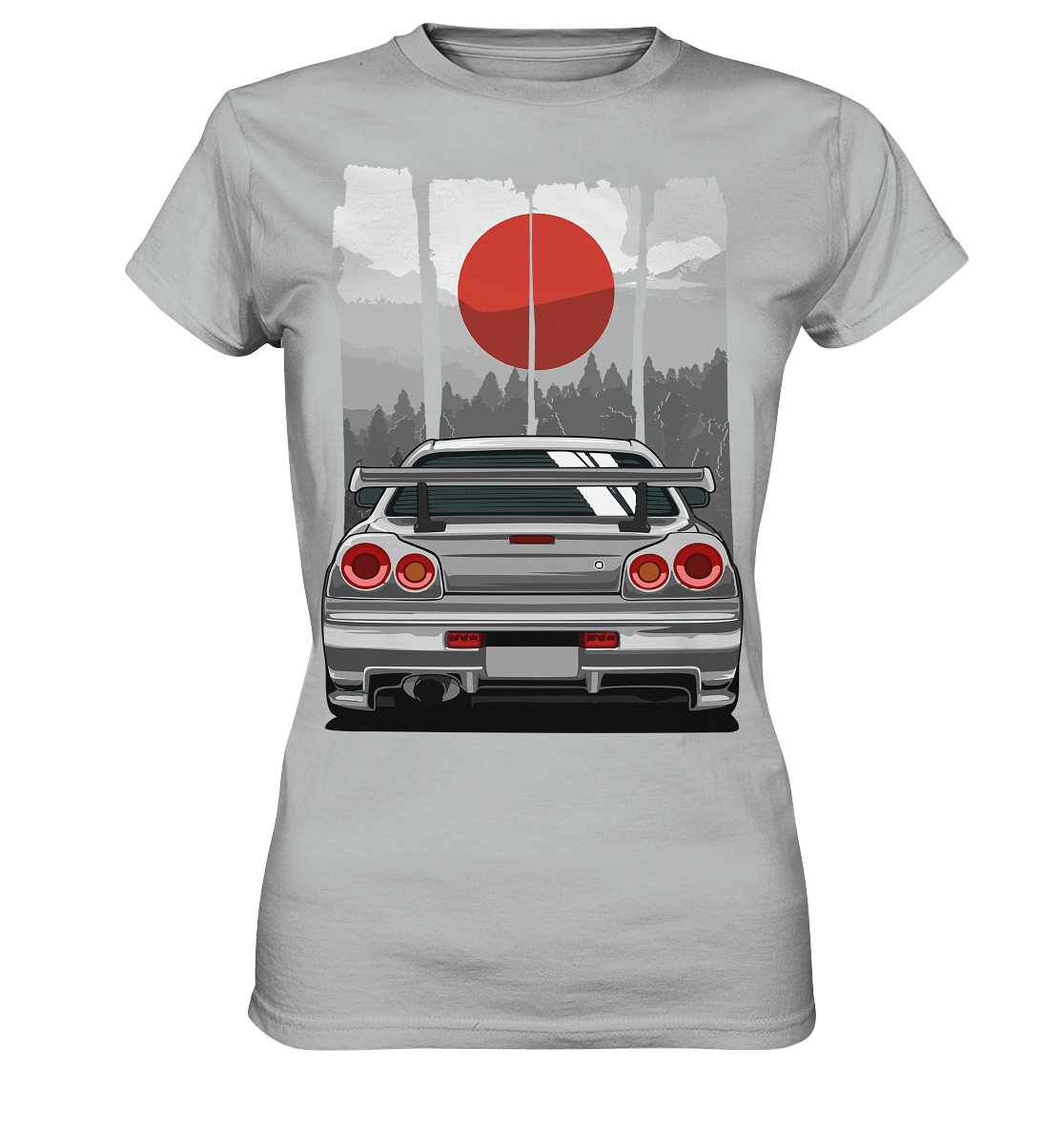 Skyline R34 JDM Sun - Ladies Premium Shirt - MotoMerch.de