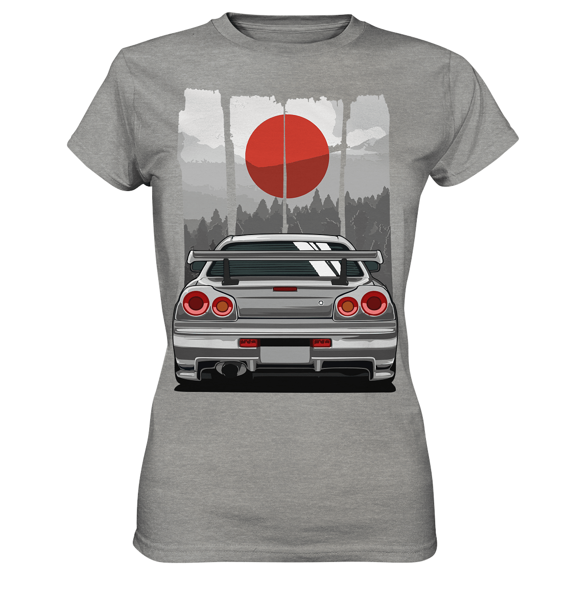 Skyline R34 JDM Sun - Ladies Premium Shirt - MotoMerch.de
