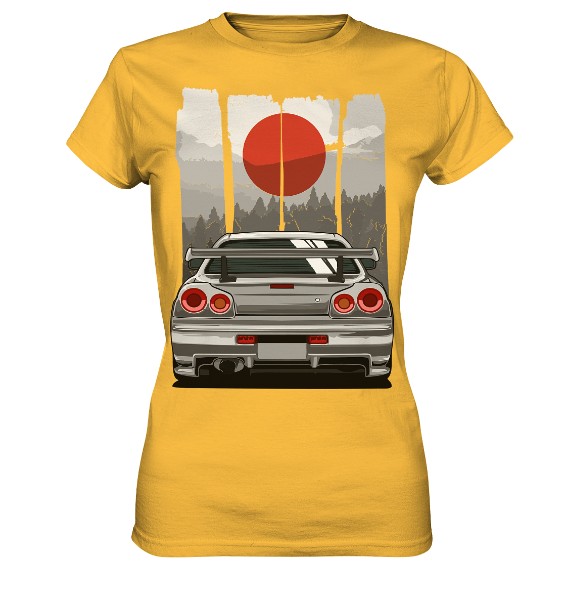 Skyline R34 JDM Sun - Ladies Premium Shirt - MotoMerch.de