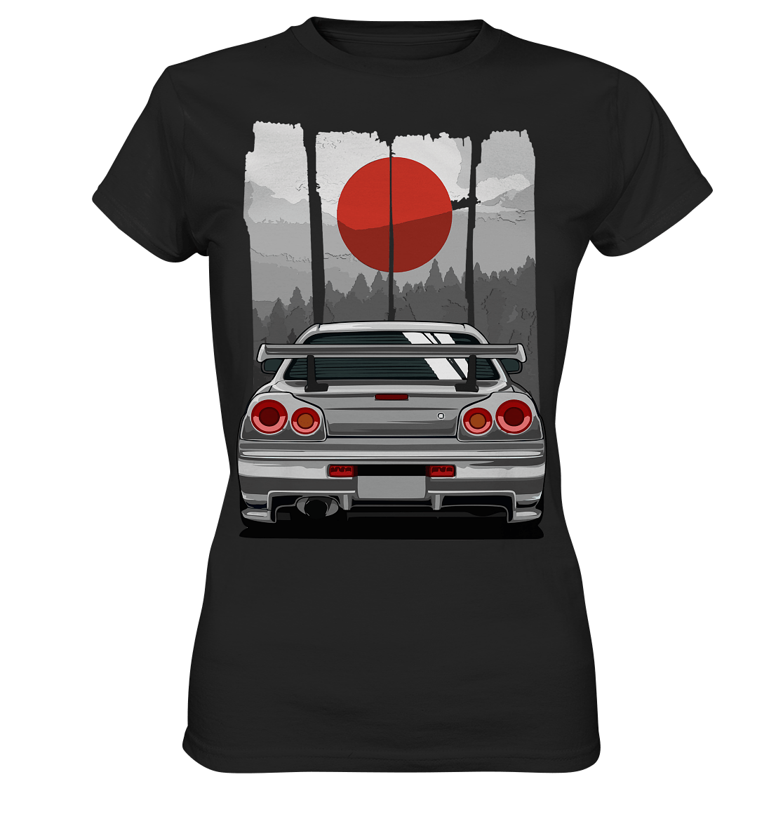 Skyline R34 JDM Sun - Ladies Premium Shirt - MotoMerch.de