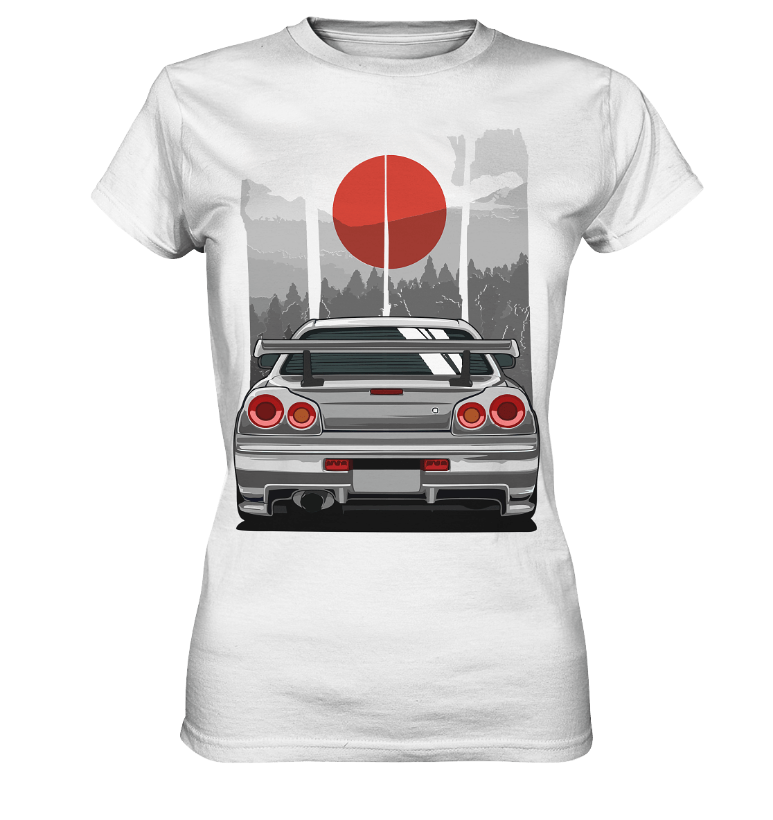 Skyline R34 JDM Sun - Ladies Premium Shirt - MotoMerch.de
