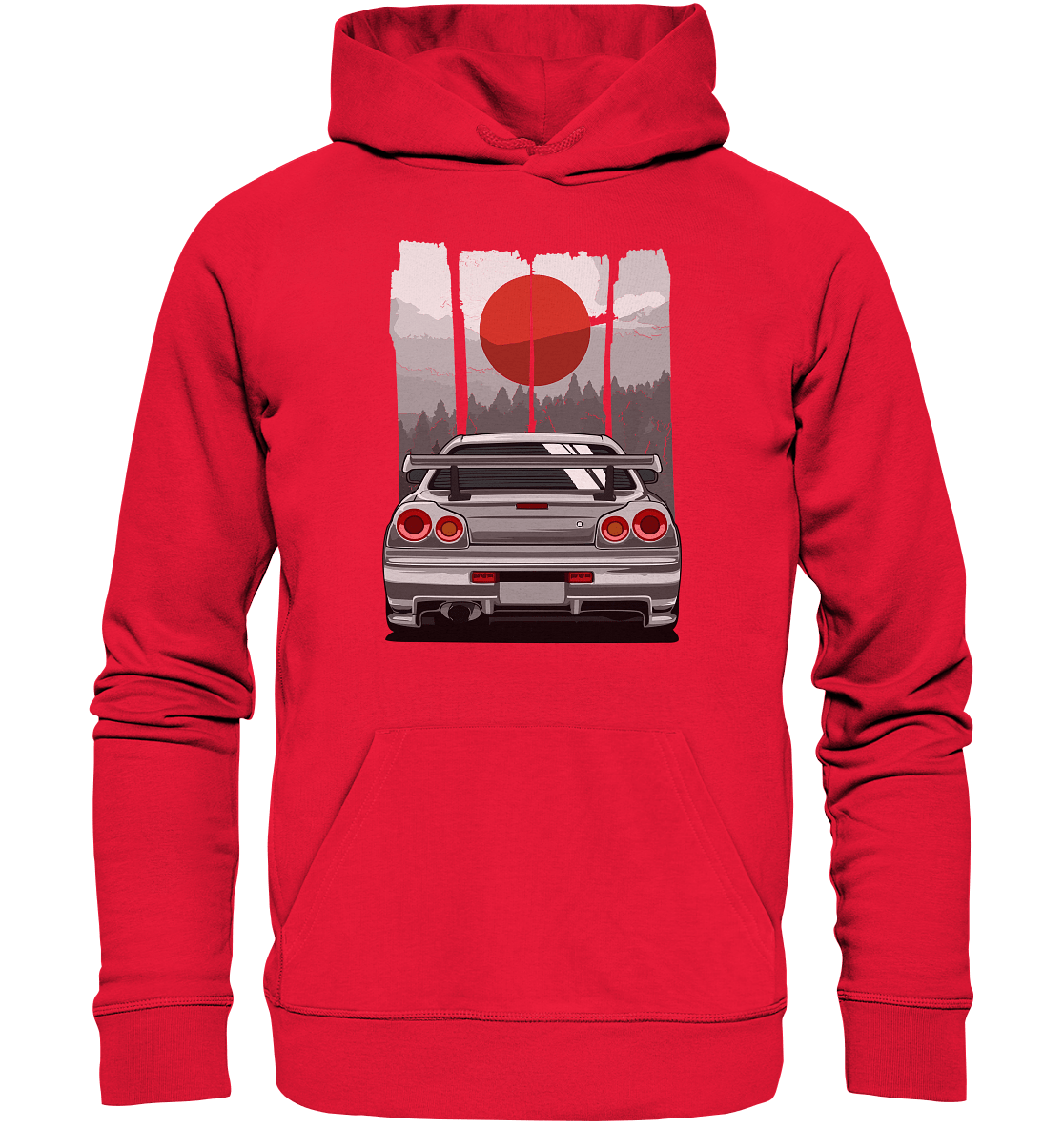 Skyline R34 JDM Sun - Premium Unisex Hoodie - MotoMerch.de