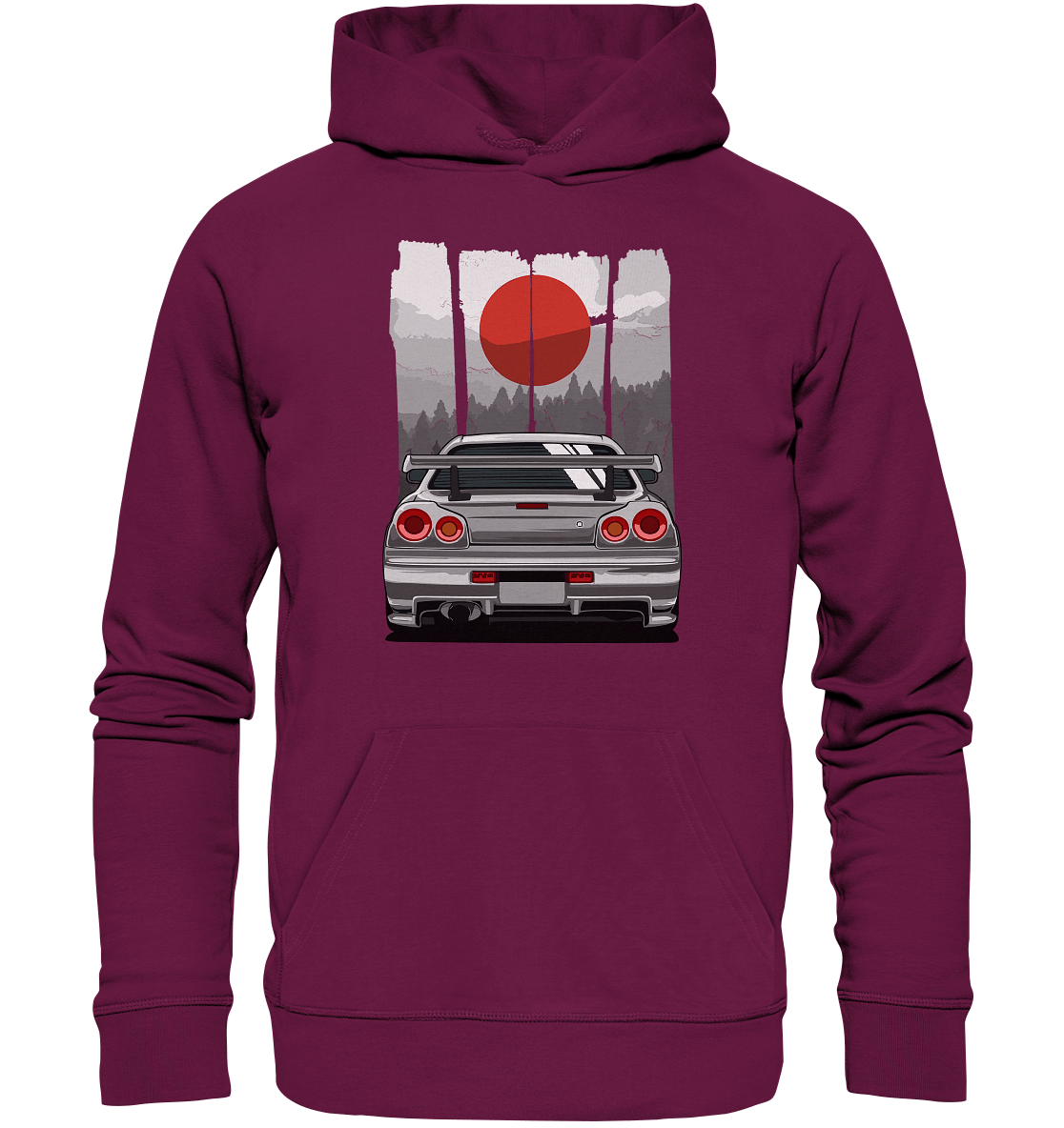 Skyline R34 JDM Sun - Premium Unisex Hoodie - MotoMerch.de
