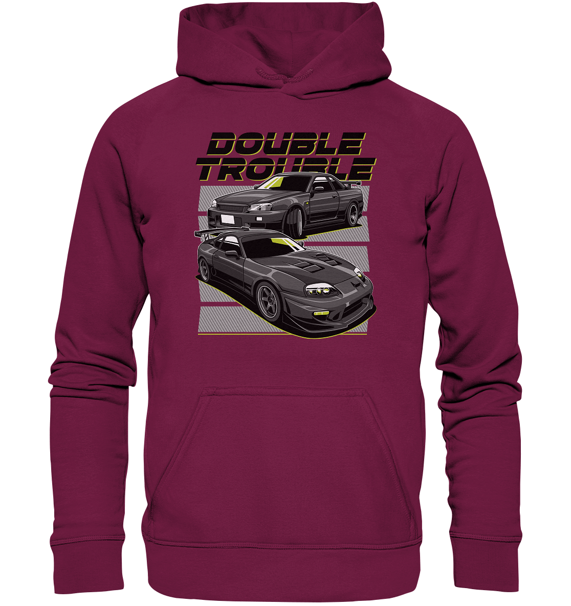Skyline R34 vs. Supra MK4 - Basic Unisex Hoodie - MotoMerch.de