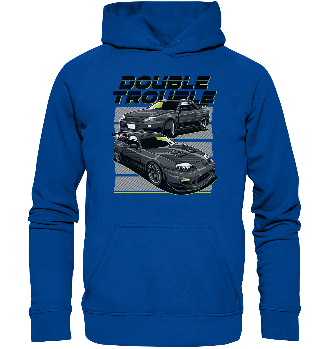 Skyline R34 vs. Supra MK4 - Basic Unisex Hoodie - MotoMerch.de