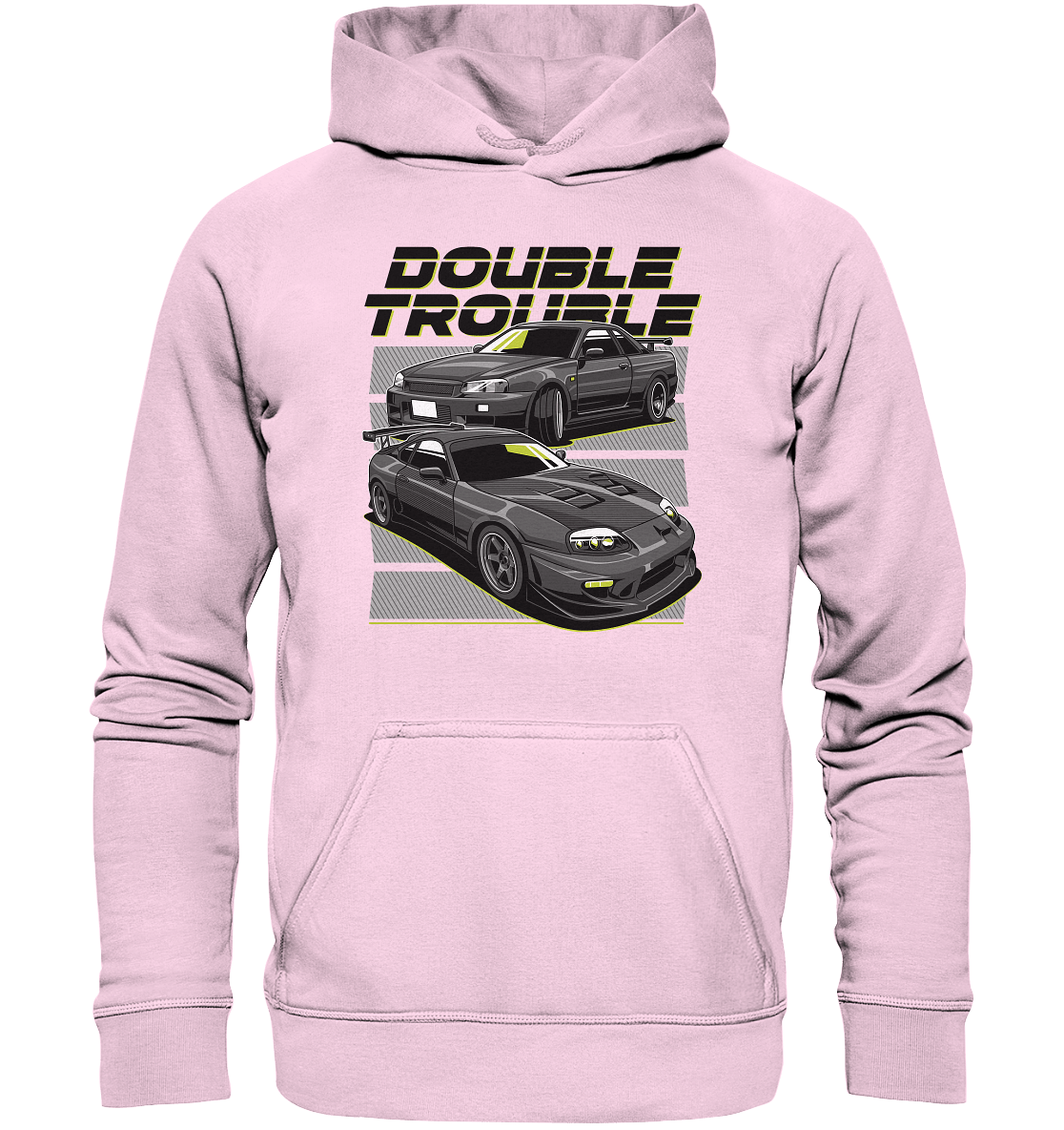 Skyline R34 vs. Supra MK4 - Basic Unisex Hoodie - MotoMerch.de