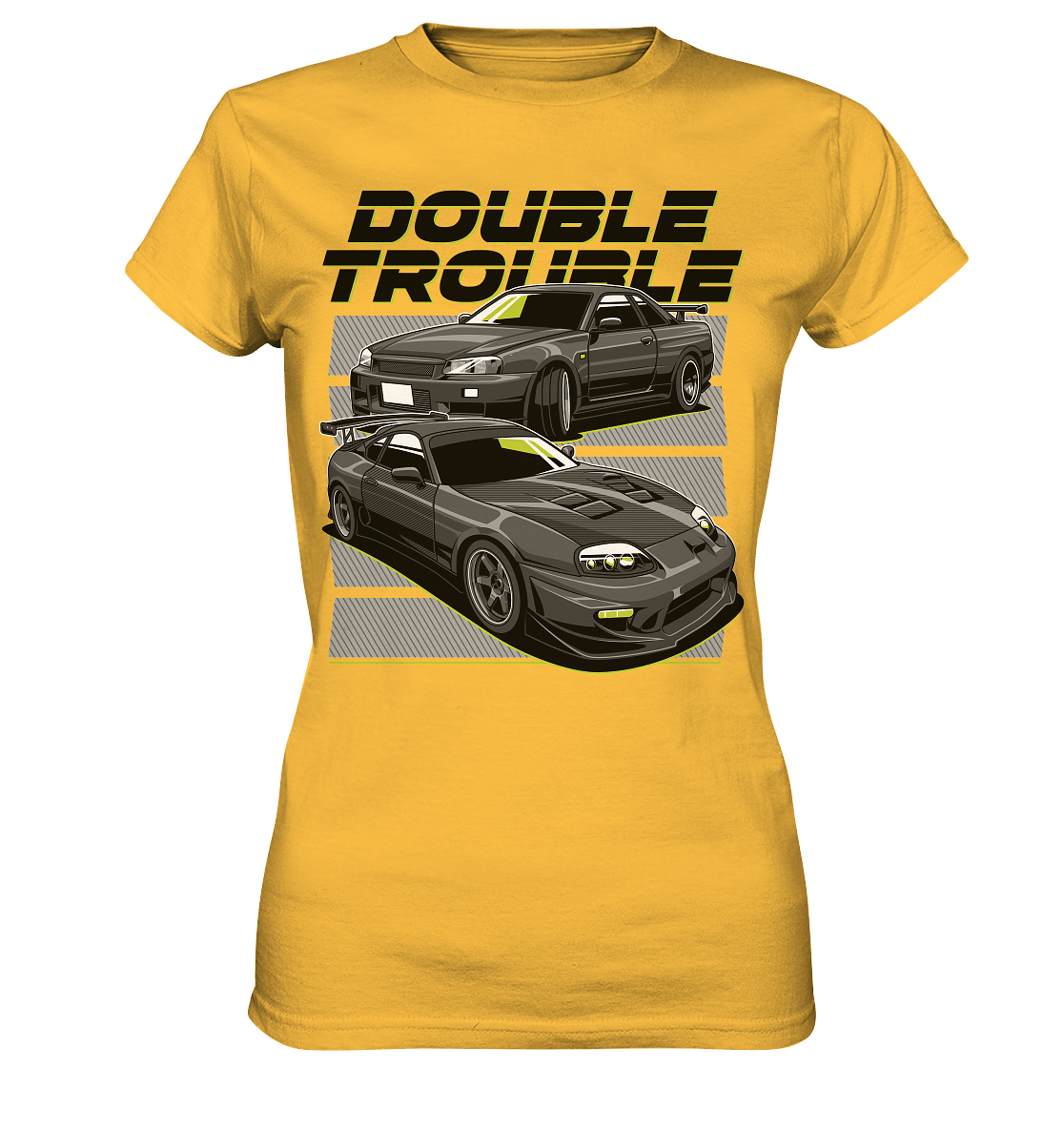 Skyline R34 vs. Supra MK4 - Ladies Premium Shirt - MotoMerch.de