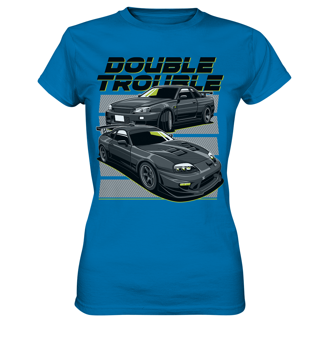 Skyline R34 vs. Supra MK4 - Ladies Premium Shirt - MotoMerch.de