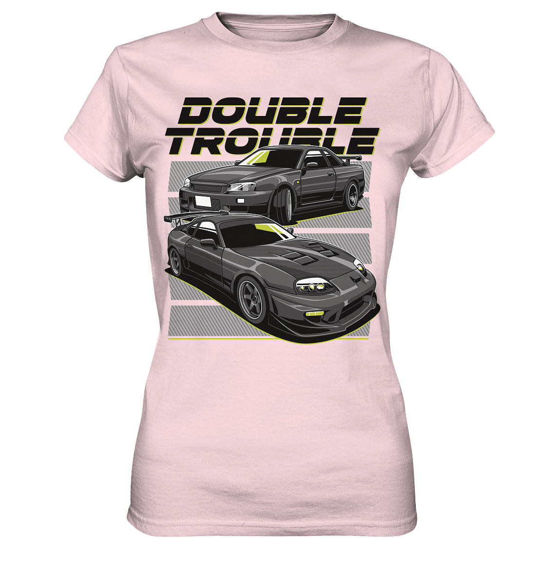 Skyline R34 vs. Supra MK4 - Ladies Premium Shirt - MotoMerch.de