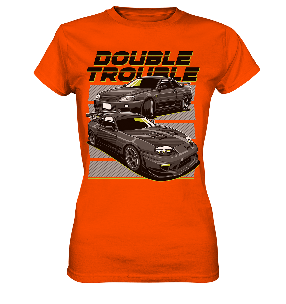 Skyline R34 vs. Supra MK4 - Ladies Premium Shirt - MotoMerch.de