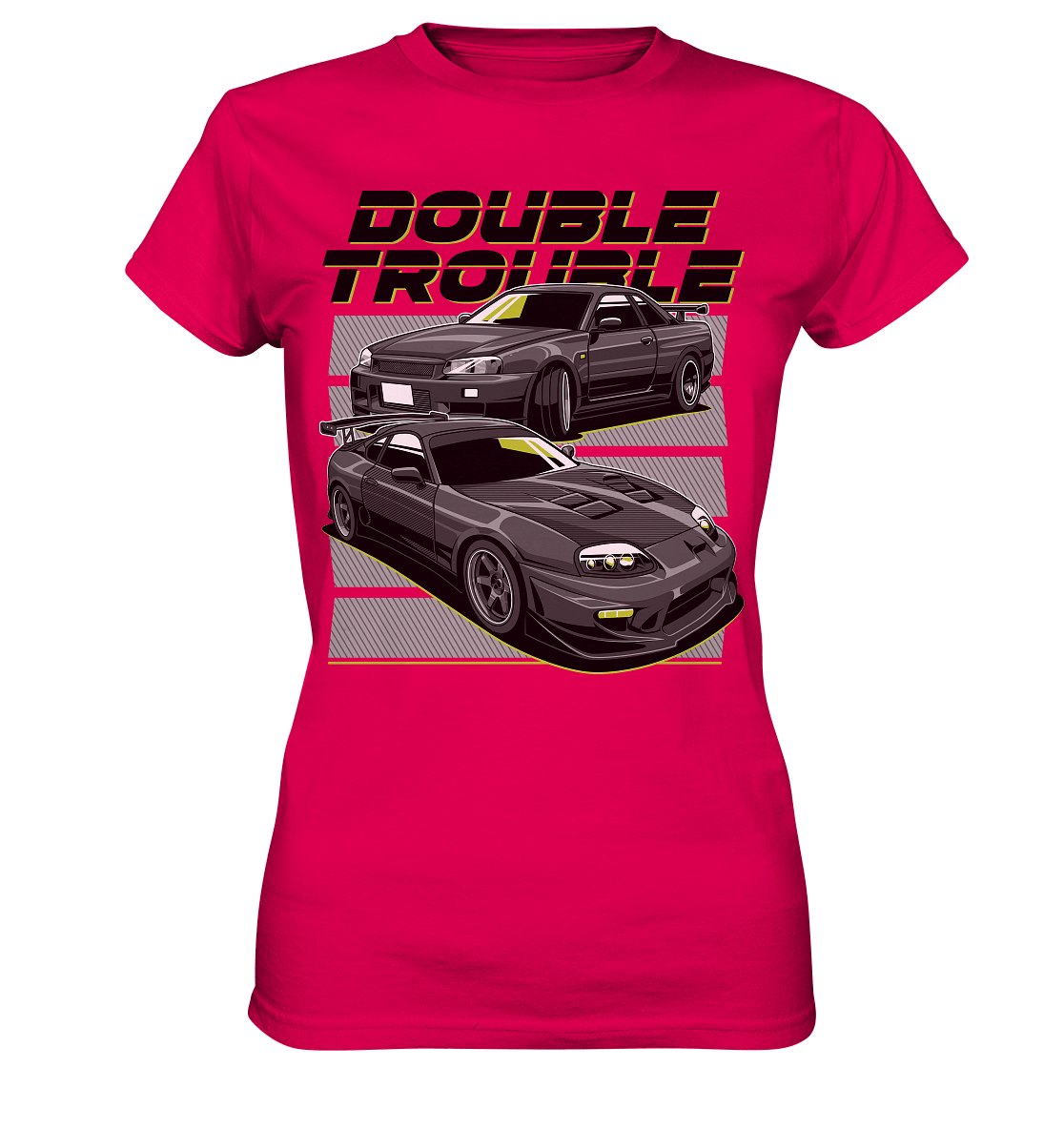Skyline R34 vs. Supra MK4 - Ladies Premium Shirt - MotoMerch.de