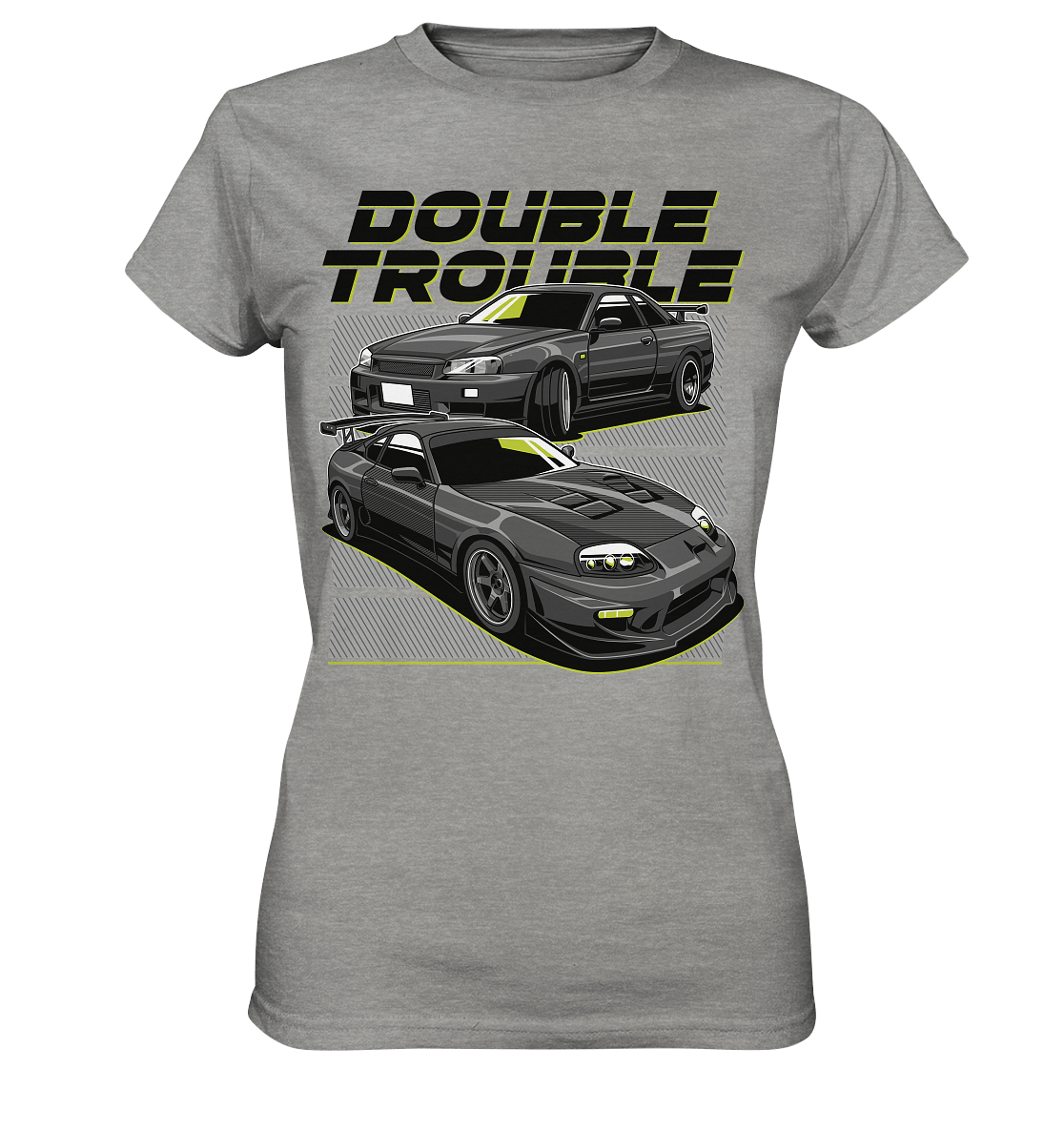 Skyline R34 vs. Supra MK4 - Ladies Premium Shirt - MotoMerch.de