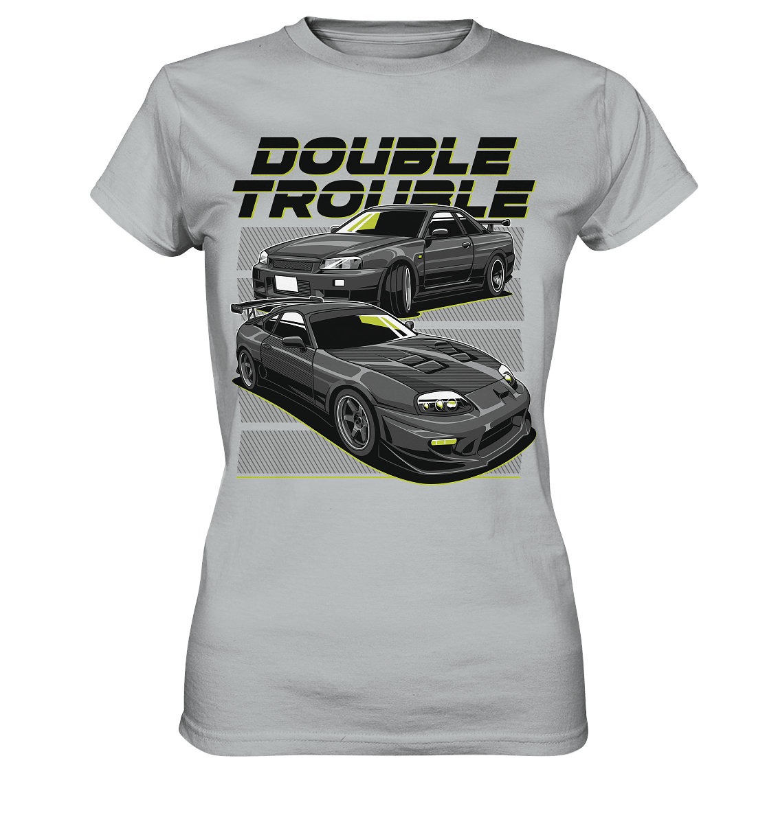 Skyline R34 vs. Supra MK4 - Ladies Premium Shirt - MotoMerch.de