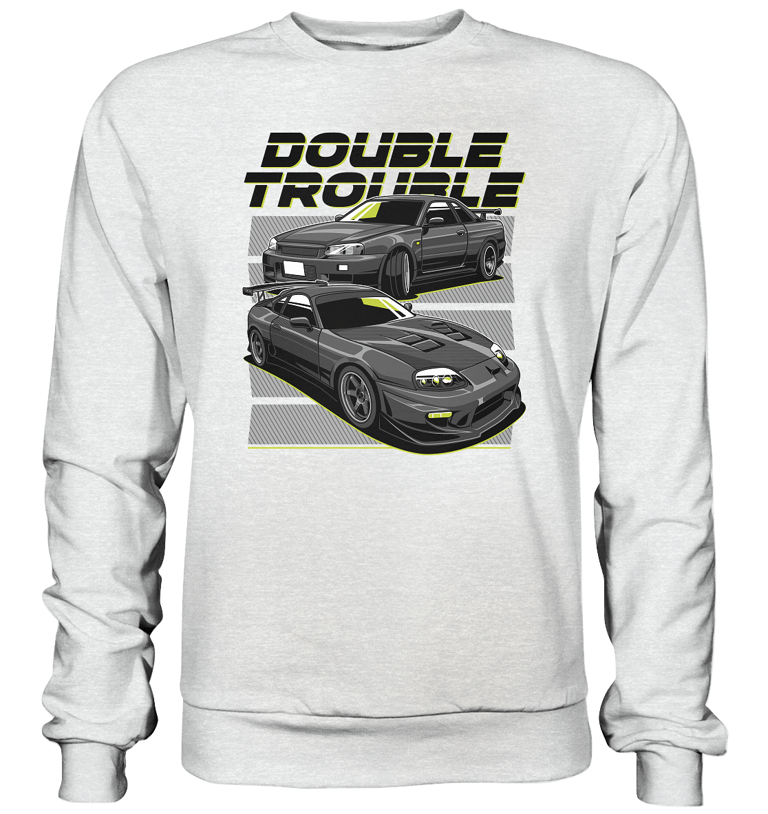 Skyline R34 vs. Supra MK4 - Premium Sweatshirt - MotoMerch.de