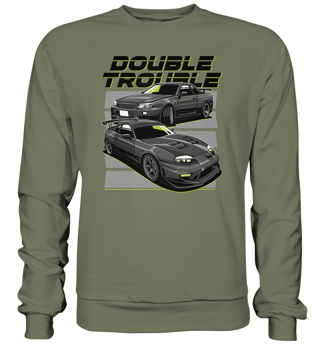 Skyline R34 vs. Supra MK4 - Premium Sweatshirt - MotoMerch.de