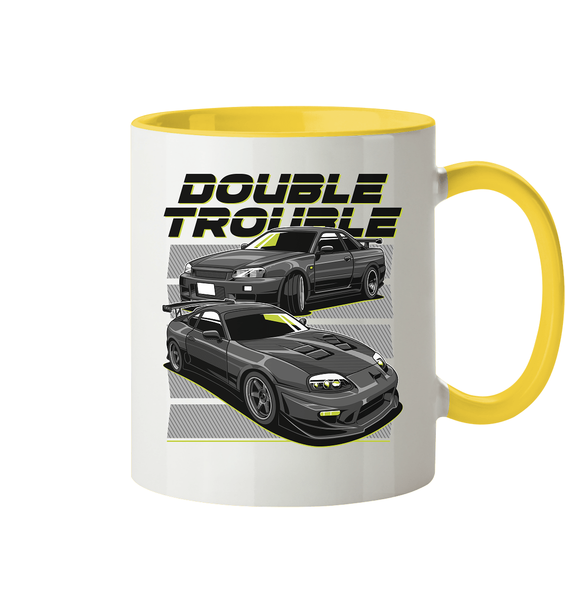 Skyline R34 vs. Supra MK4 - Tasse zweifarbig - MotoMerch.de