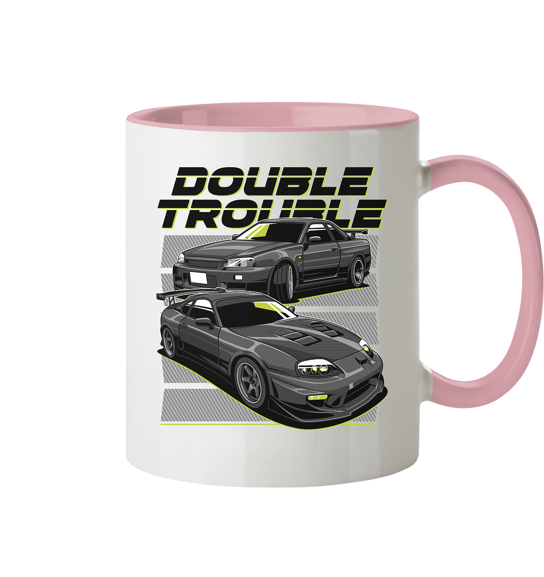 Skyline R34 vs. Supra MK4 - Tasse zweifarbig - MotoMerch.de